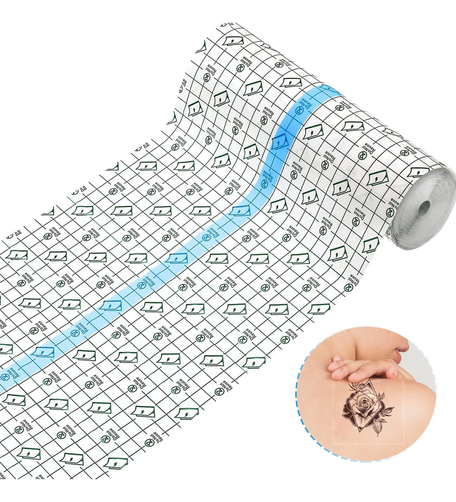 Serfeymi Tattoo Aftercare Waterproof Bandage 6x1.1 Yard Roll - Transparent Film Dressing for Tattoo Healing & Protection - Buy Online on SooperMarket.com