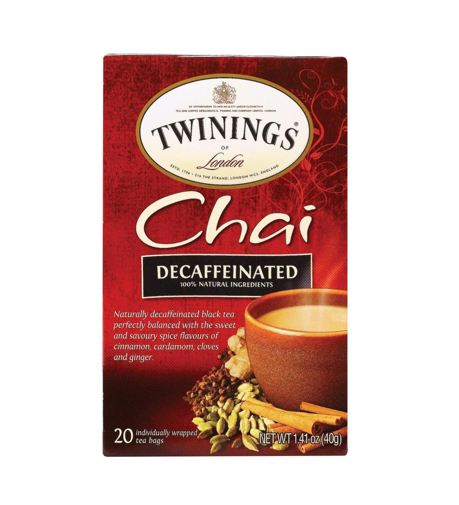 Twinings Tea Decaf Chai, 20 Count (Pack of 3)