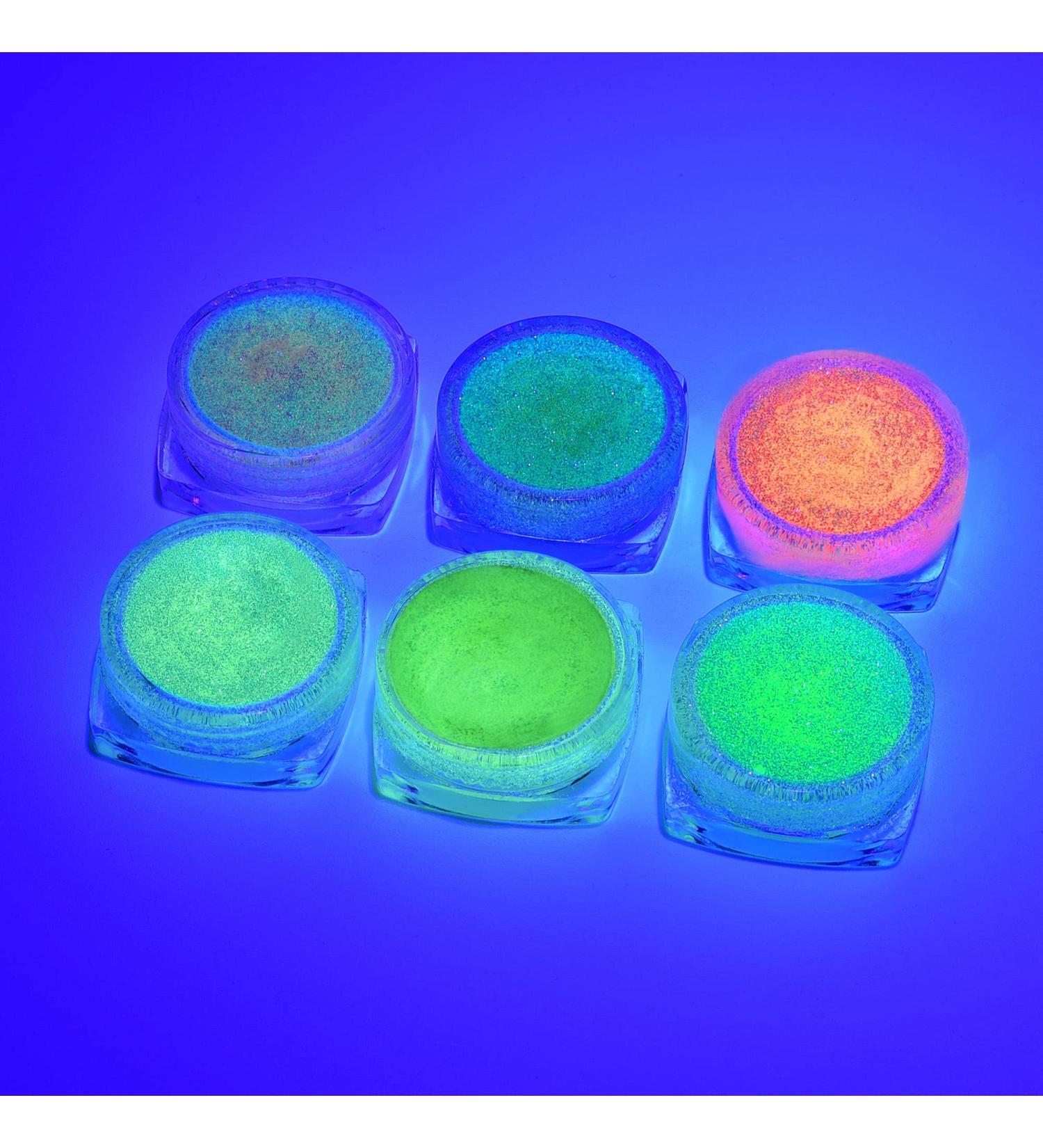 UV Glow Body Face Glitter Gel - 6 Colors Luminous Chunky Glitter - Self-Adhesive UV Black Light Glitter for Body, Face, Hair, and Eyeshadow - Perfect for Carnival, Party, Halloween Makeup - 01 Set - Buy Online on SooperMarket.com