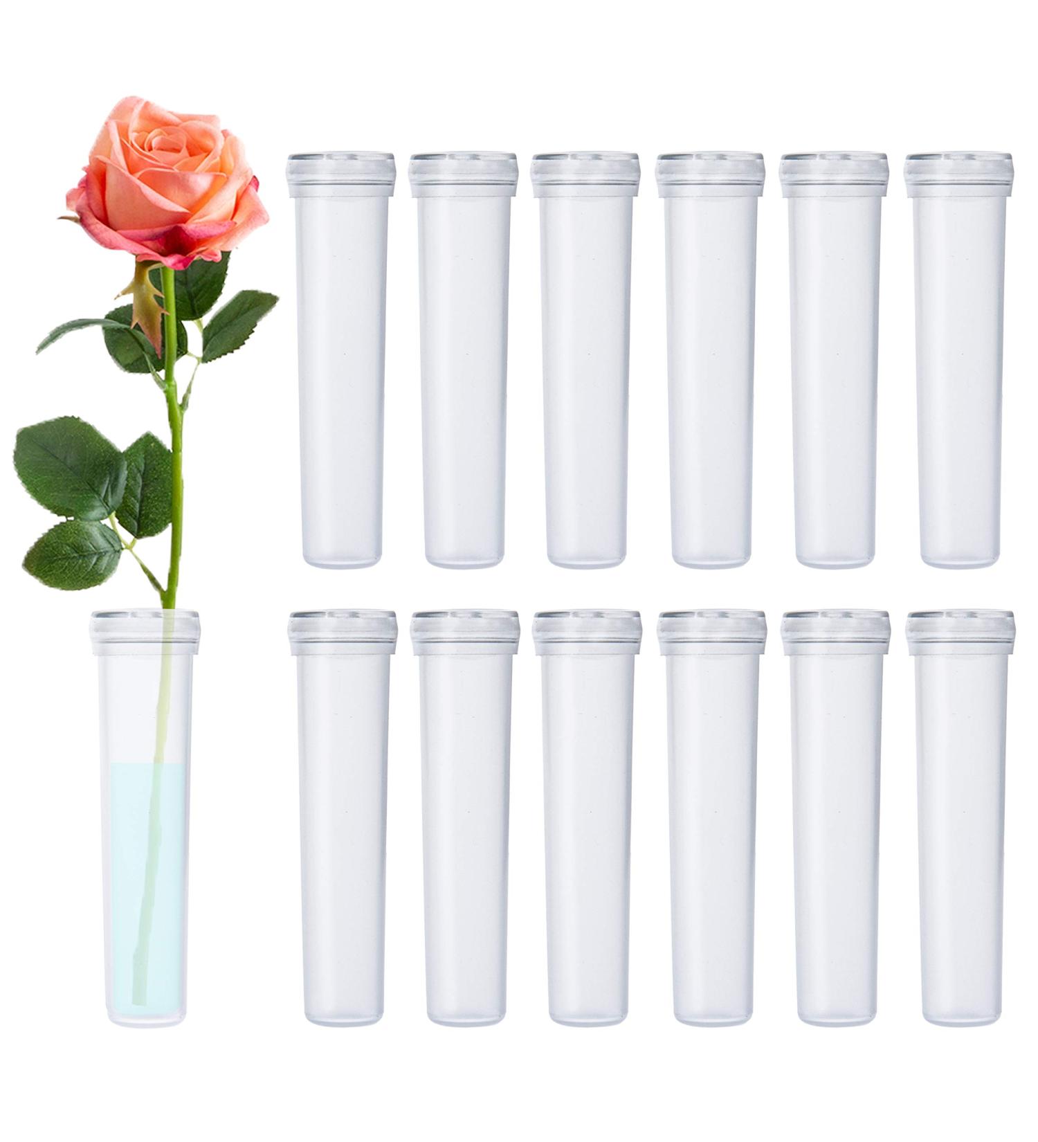 Beadnova 2.8 Flower Water Tubes - 60 Clear Plastic Floral Vials for Flower Arrangement and Decoration - Buy Online on SooperMarket.com