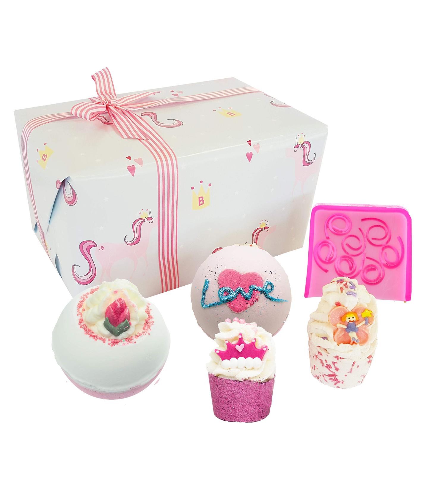 Magical Unicorn Princess Bath Gift Set - Bomb Cosmetics 5-Piece Handmade Pack (17.6oz) - Buy Online on SooperMarket.com