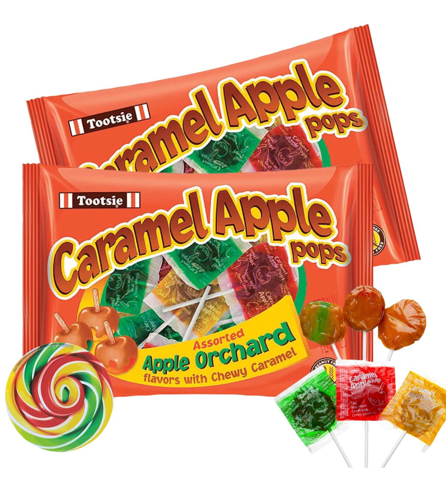 Caramel Apple Lollipops | Fall Themed Candy for Goodie Bags | Pack of 2 - Buy Online on SooperMarket.com