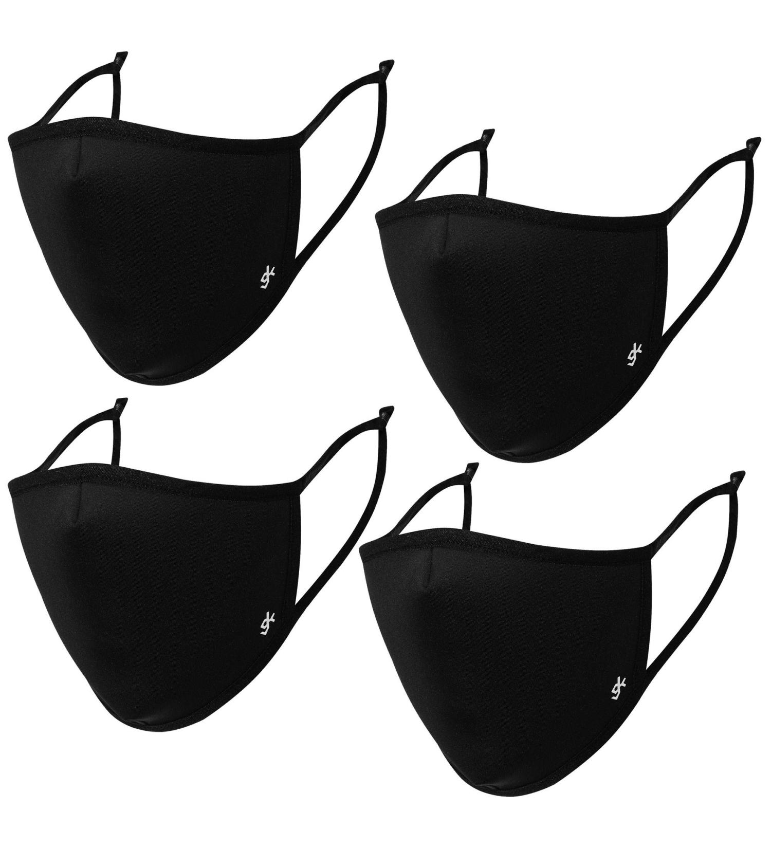 GK Sports Face Masks for Men Face Masks for Sports Black Face Masks Reusable Black Cloth Face Masks for Women Copper Infused Breathable ELEX Washable Stretchable for Running and Workout 4Pack 4 count (Pack of 1) - Buy Online on SooperMarket.com