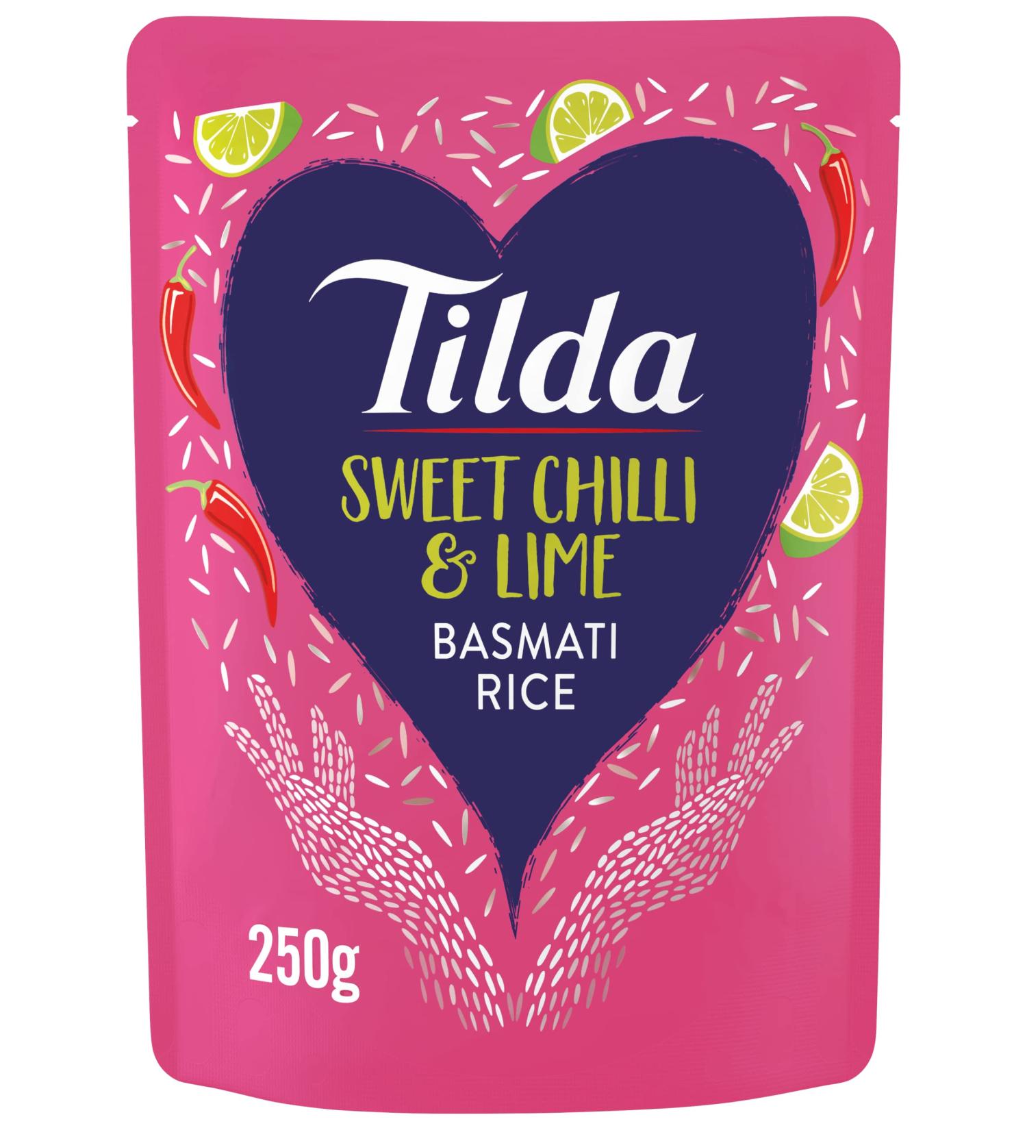 Tilda Microwave Sweet Chilli & Lime Basmati Rice 250g - Delicious and Convenient Single Serving - Buy Online on SooperMarket.com