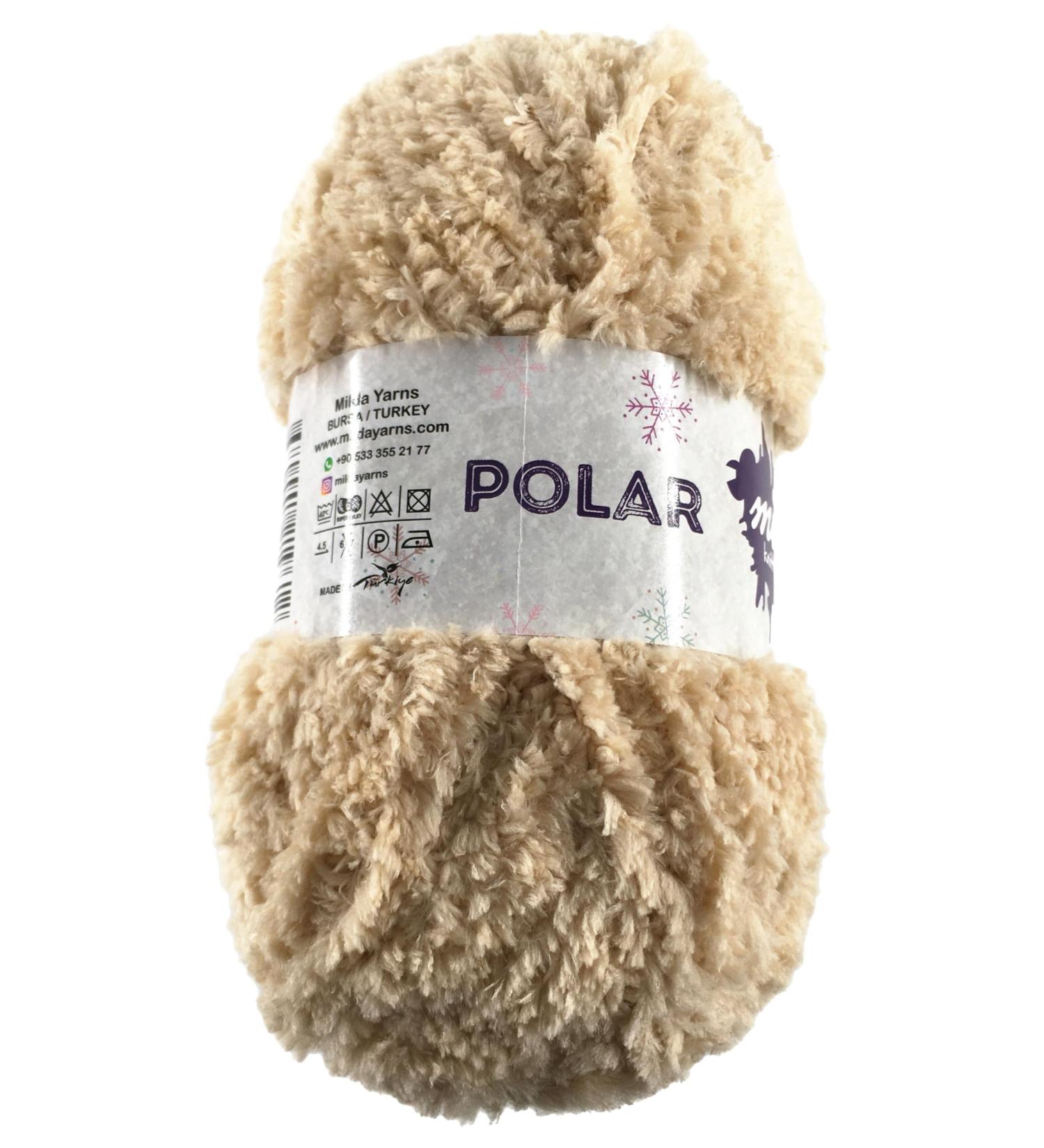 KHASO New Polar Snowflake Cuddly Soft Fluffy Chunky 100g Shade 1219 Latte