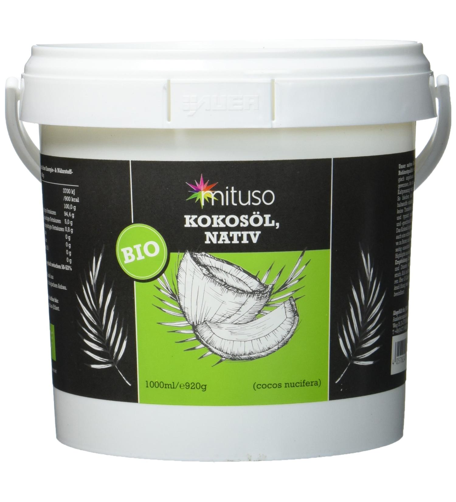 Mituso Organic Virgin Coconut Oil - 1000 ml (1 Pack) | Premium Quality for Cooking & Skin Care - International Shipping Available - Buy Online on SooperMarket.com