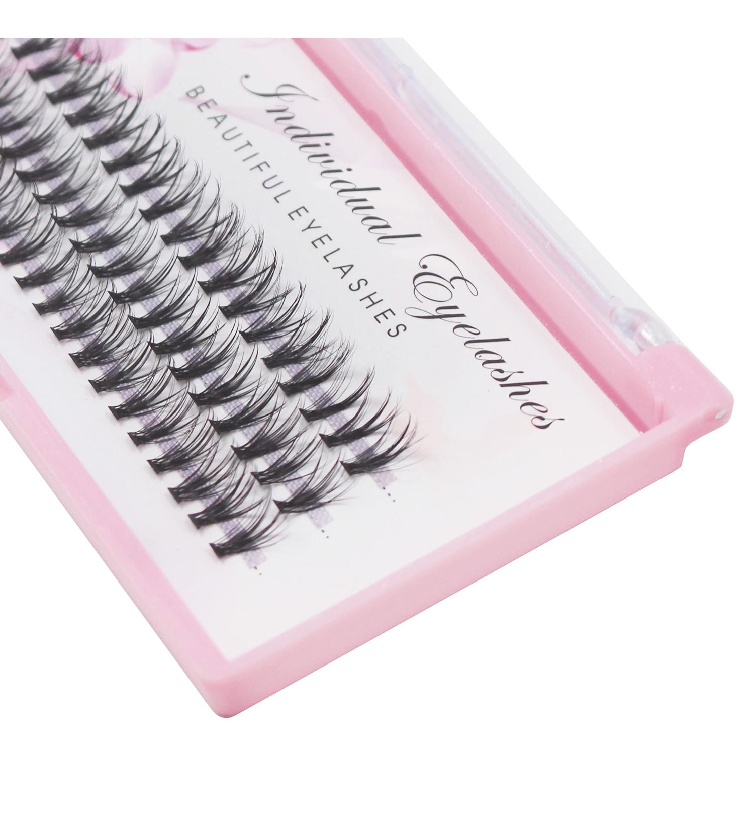 Grafting False Eyelashes 60pcs 0.07 C Curl 6D Wave Individual Silk Extension Mink Black Handmade - 12mm - Buy Online on SooperMarket.com