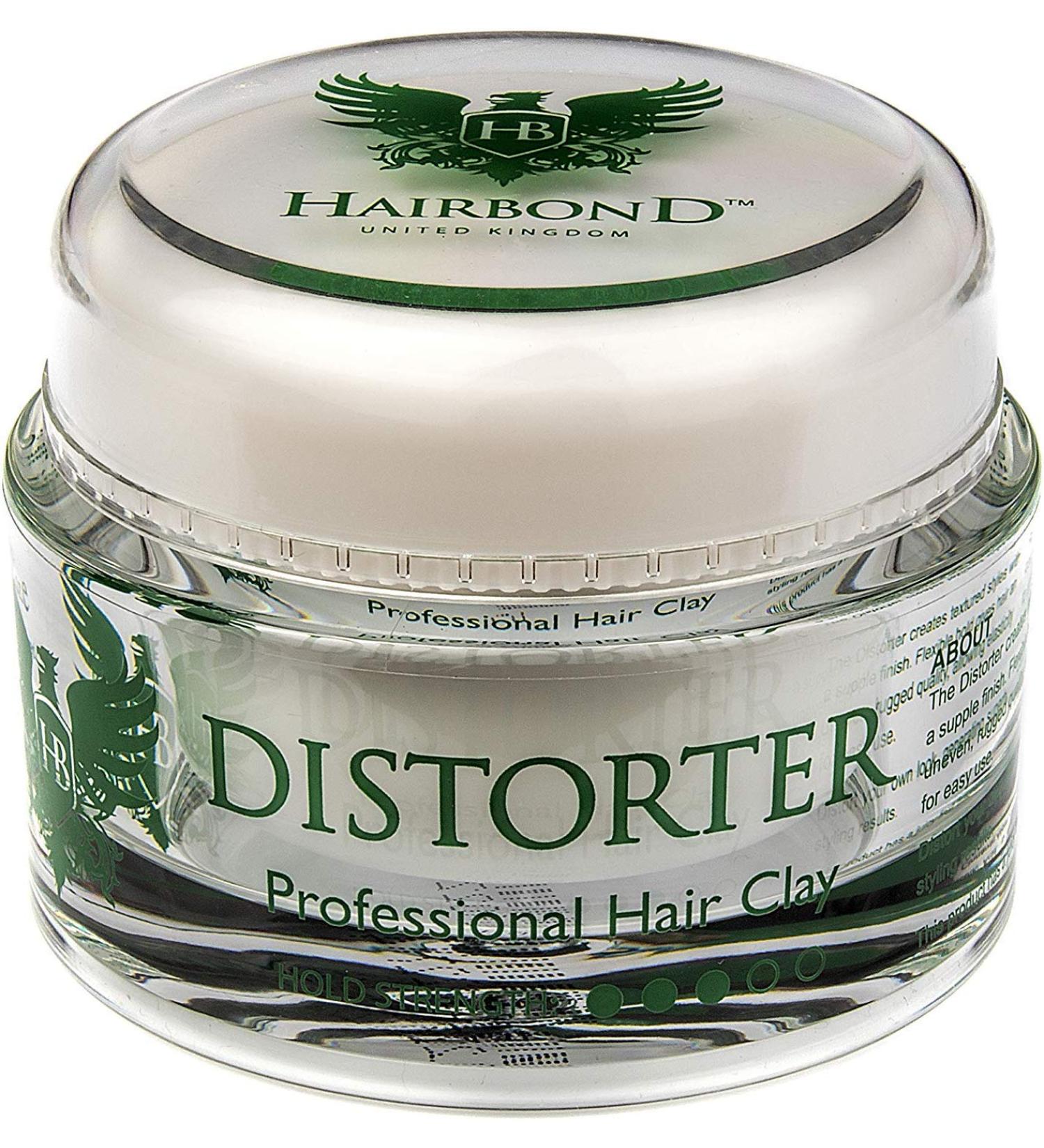 Hairbond United Kingdom Distorter Professional Hair Clay mens premium hair wax Medium Hold Maximum Texture and Matte Finish 50 ml (Pack of 1) Professional Distorter