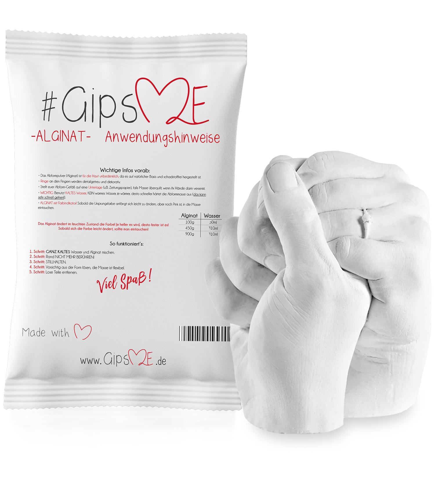 Buy GipsMe Alginate Impact Mass 450g - Quick-Drying Alginate Powder for 3D Body Impressions - Ideal for Babies & Adults - International Shipping Available - Buy Online on SooperMarket.com