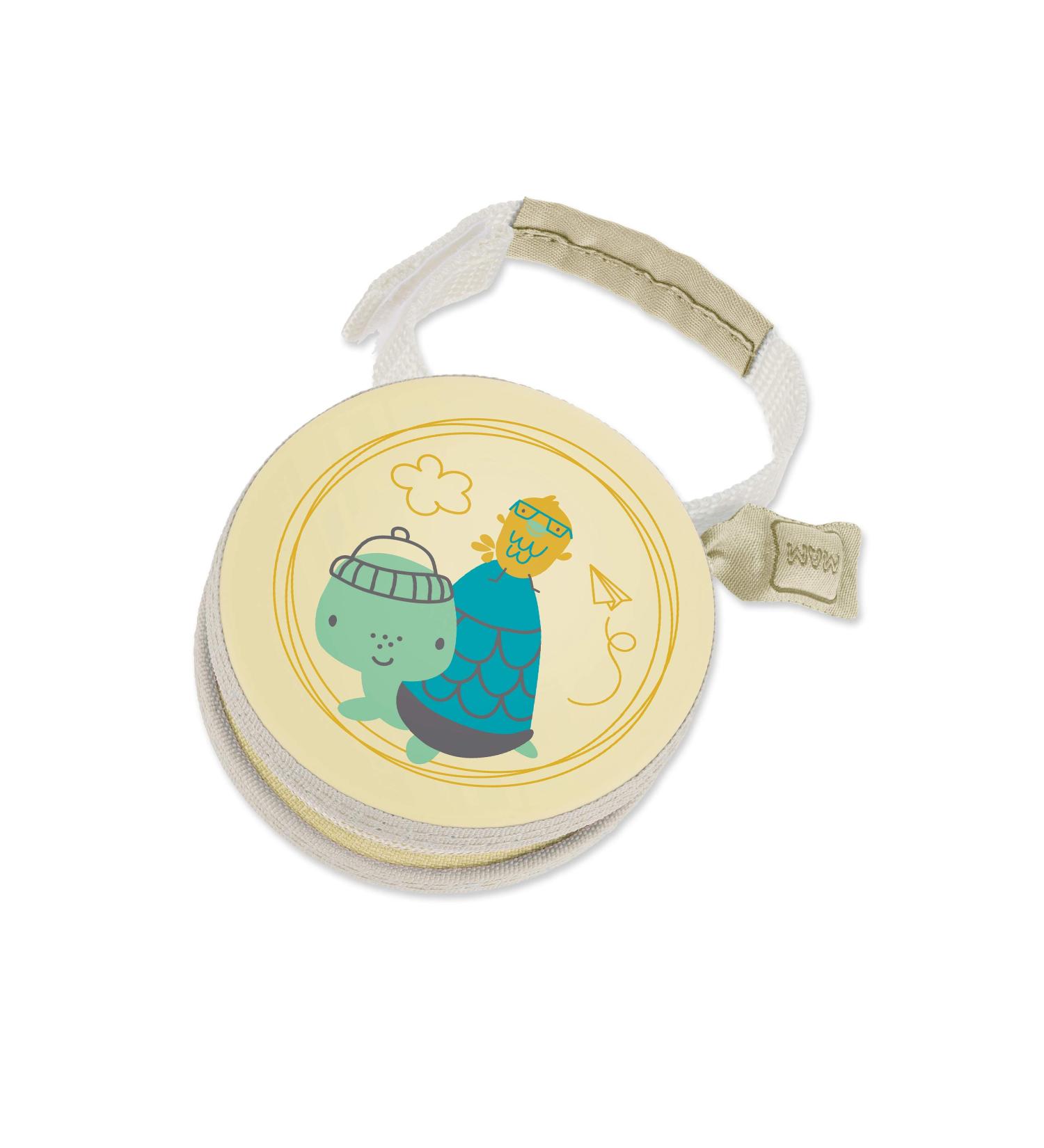 MAM Pod Dummy Bag - Turtle Yellow/Tortoise - Convenient Storage for 2 Dummies with Velcro Fastener - Buy Online on SooperMarket.com