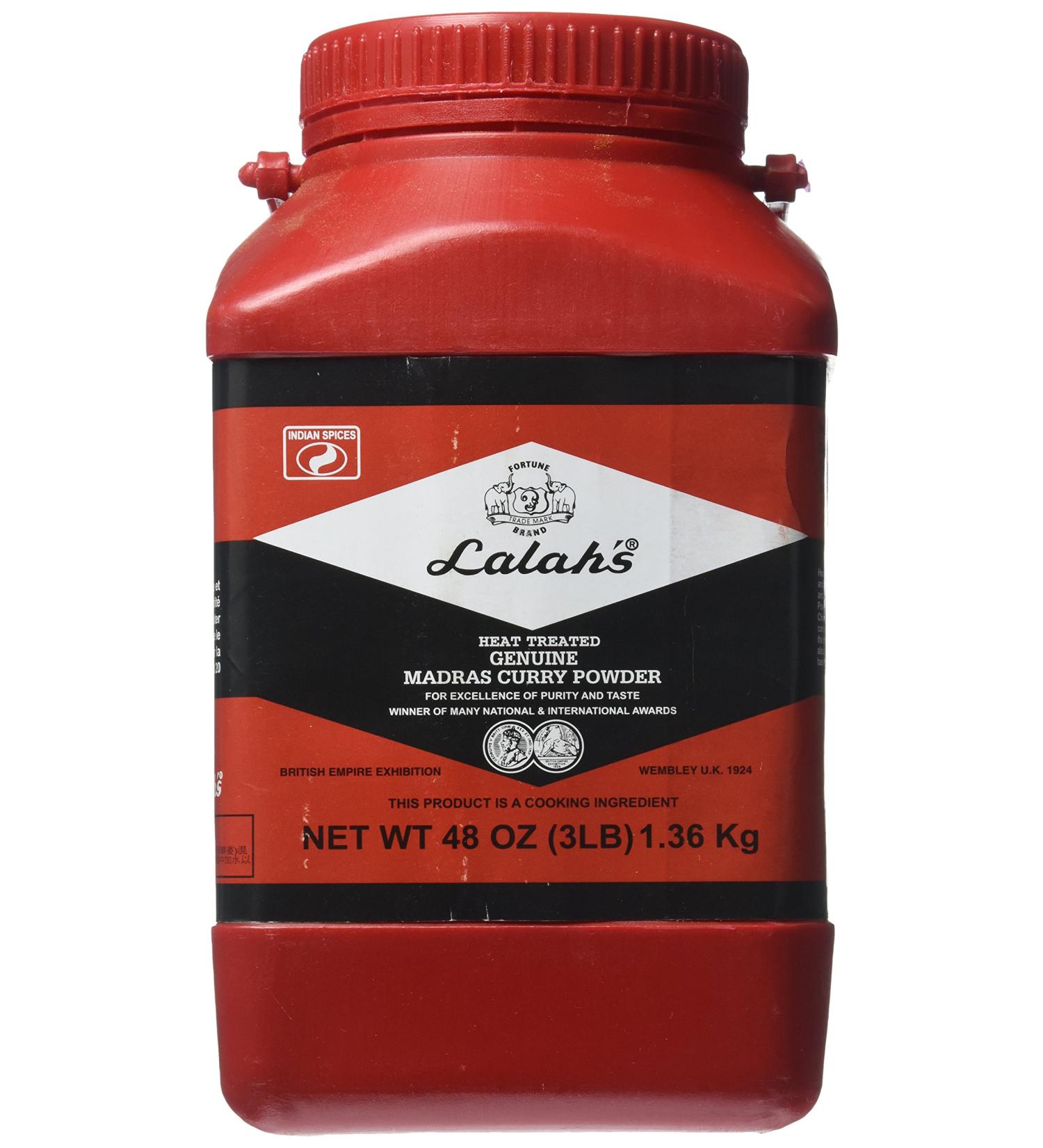 Lalah's Heated Indian Curry Powder 3 Lb - Authentic Spice Blend for Bold Flavors - Buy Online on SooperMarket.com