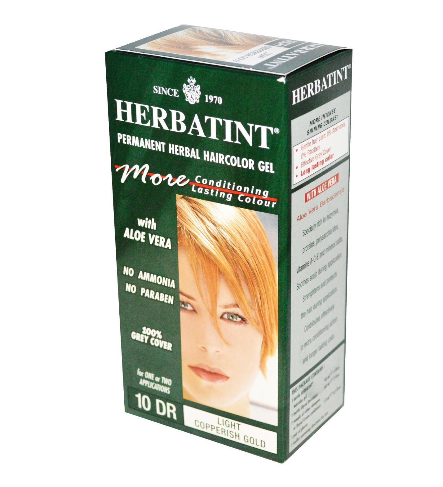 Herbatint Permanent Herbal Haircolour Gel 10 DR Light Copperish Gold - 1 Kit