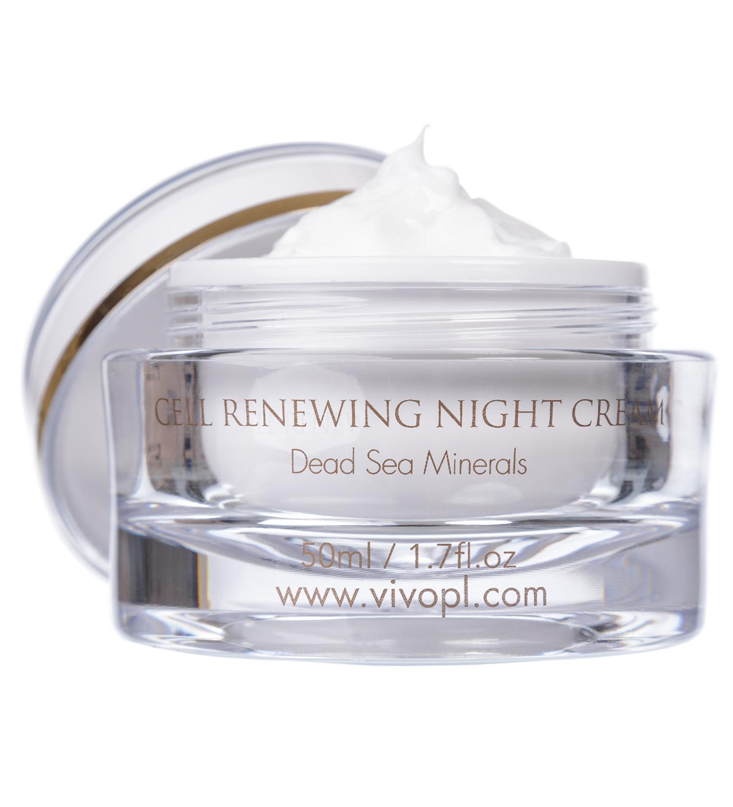 Vivo Per Lei Dead Sea Night Cream - Anti-Aging Moisturizer for Youthful Skin | 1.7 Fl Oz Shea Butter Night Cream - Buy Online on SooperMarket.com