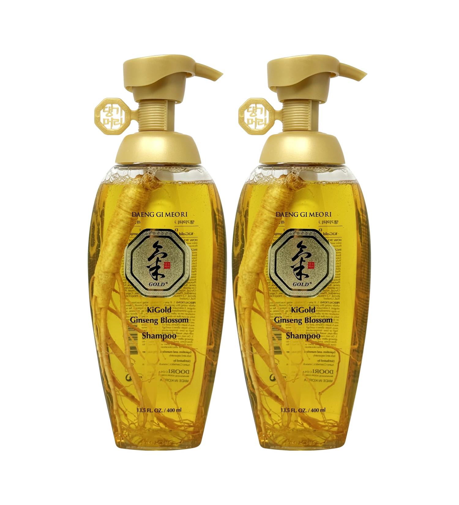 Daeng Gi Meo Ri- Ki Gold Ginseng Blossom Shampoo 13.5 FL OZ/ 400ml Real Ginseng Inside Herbal Shampoo Hair Growth Preventing Hair Loss (2)