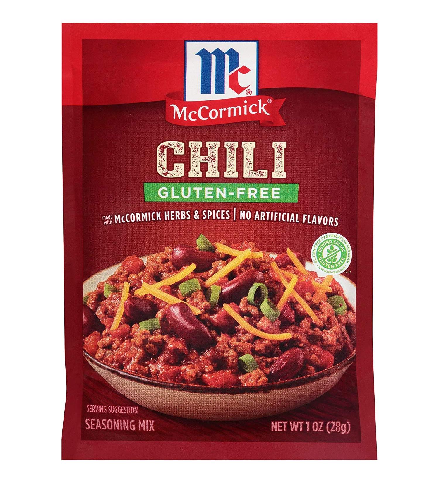 McCormick Gluten-Free Chili Seasoning Mix 1oz (3 Pack) - Flavorful Seasoning for Gluten-Free Chili Recipes - Buy Online on SooperMarket.com