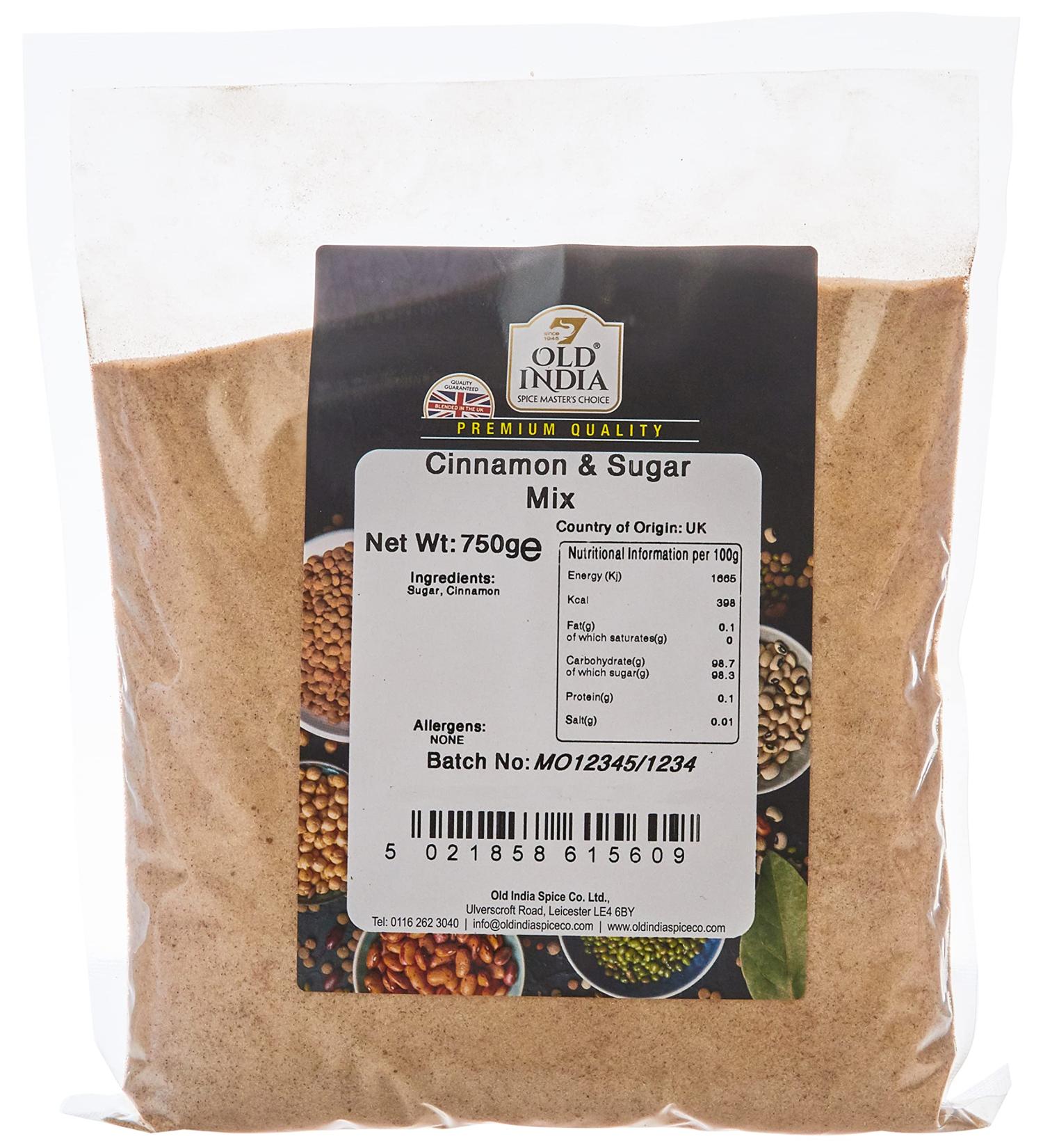 Old India Cinnamon & Sugar Mix 750g - Premium Blend for Delicious Treats - Buy Online on SooperMarket.com