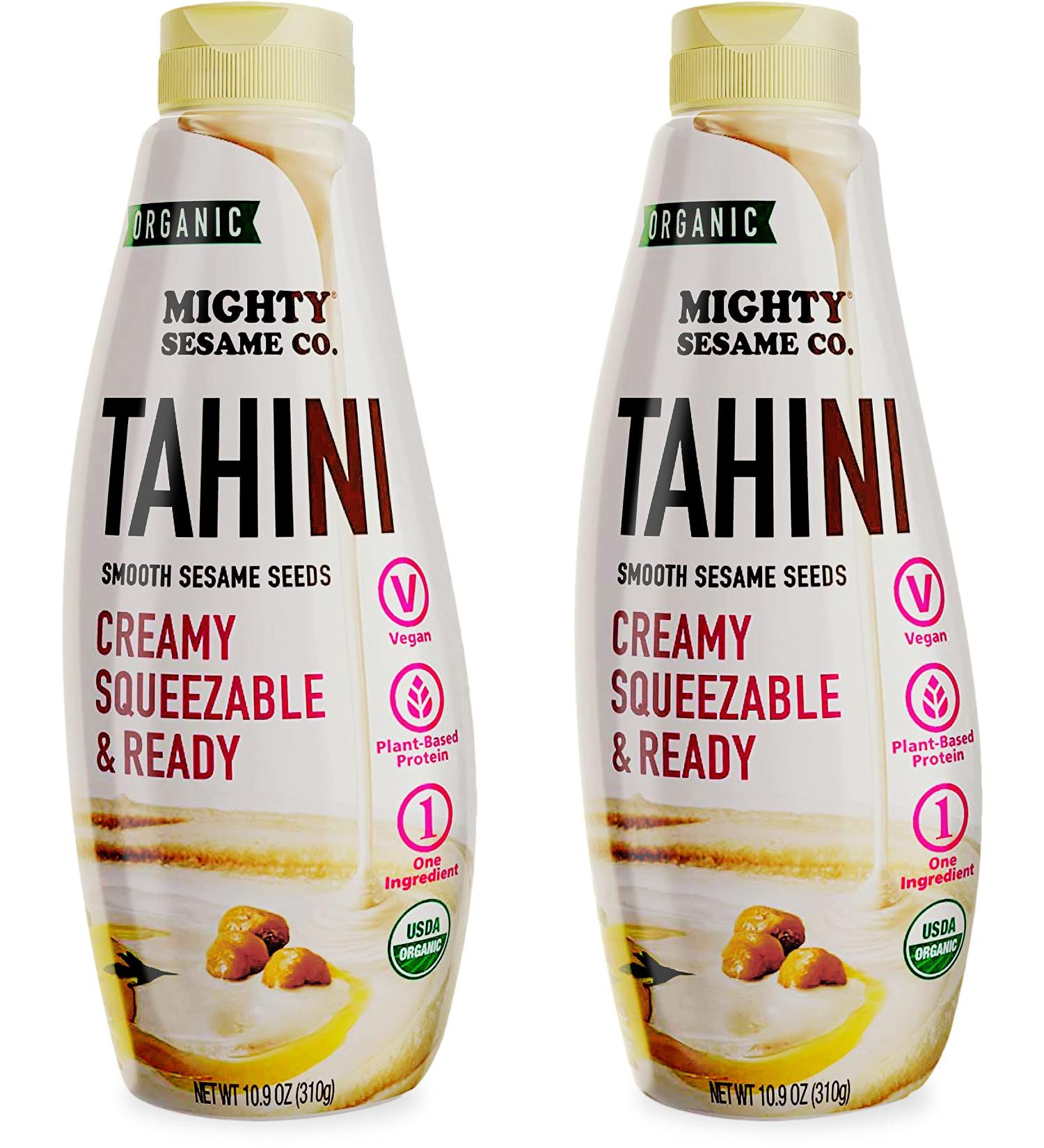 Mighty Sesame Co. Organic Tahini Paste 10.9oz (2 Pack) - Gluten Free, Vegan, Non-GMO, Keto Friendly - Buy Online on SooperMarket.com