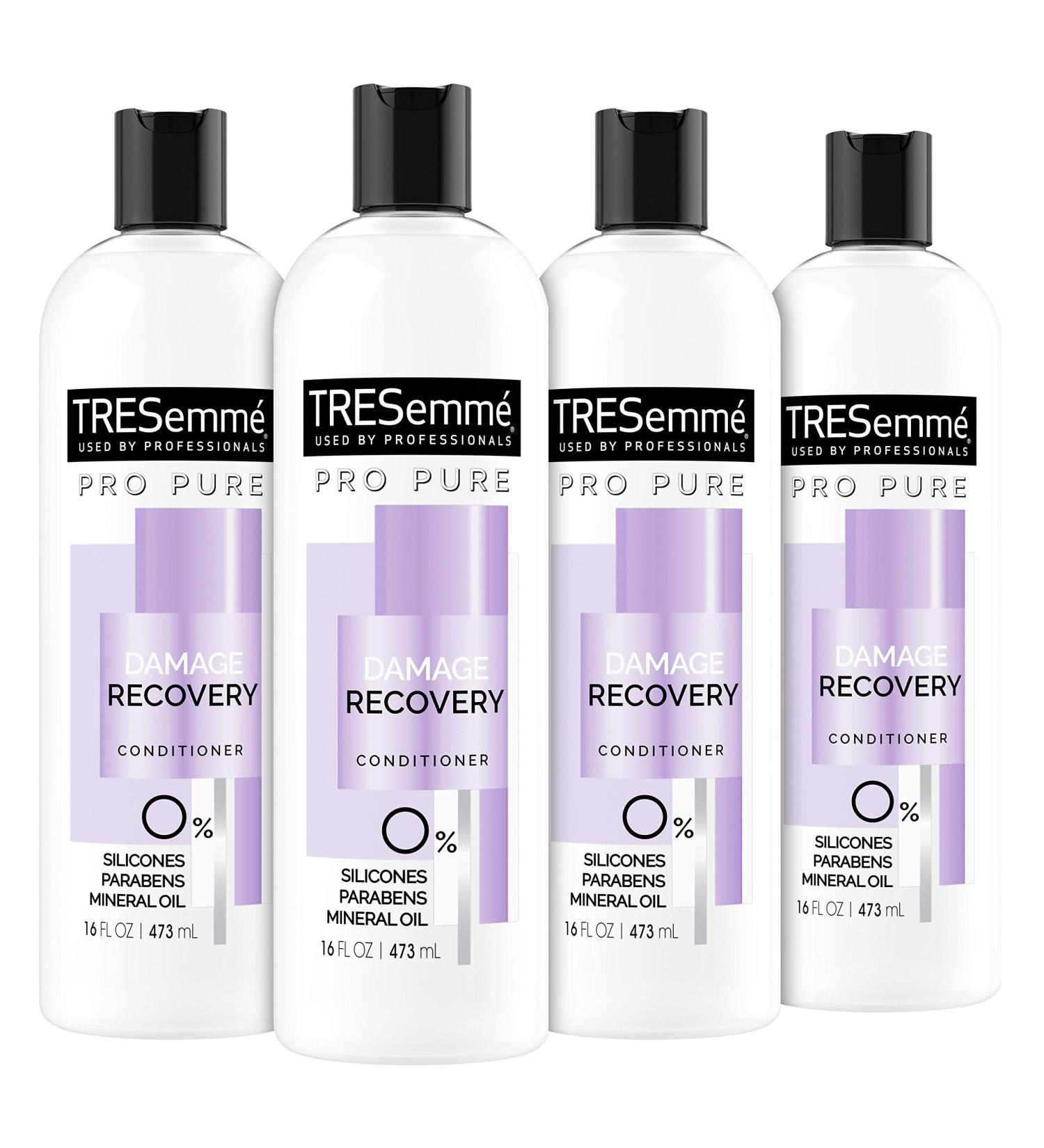 TRESemm Damage Recovery Conditioner for Damaged Hair, 16 oz - Pack of 4 | Silicone-Free & Clean Formula - Buy Online on SooperMarket.com