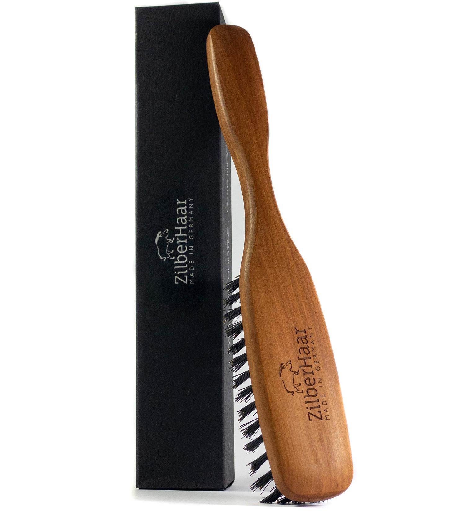ZilberHaar Long Hair & Beard Brush - Soft 2nd Cut Boar Bristles & Pearwood - Ideal Beard Care for Men - 8.6 Inches - Buy Online on SooperMarket.com