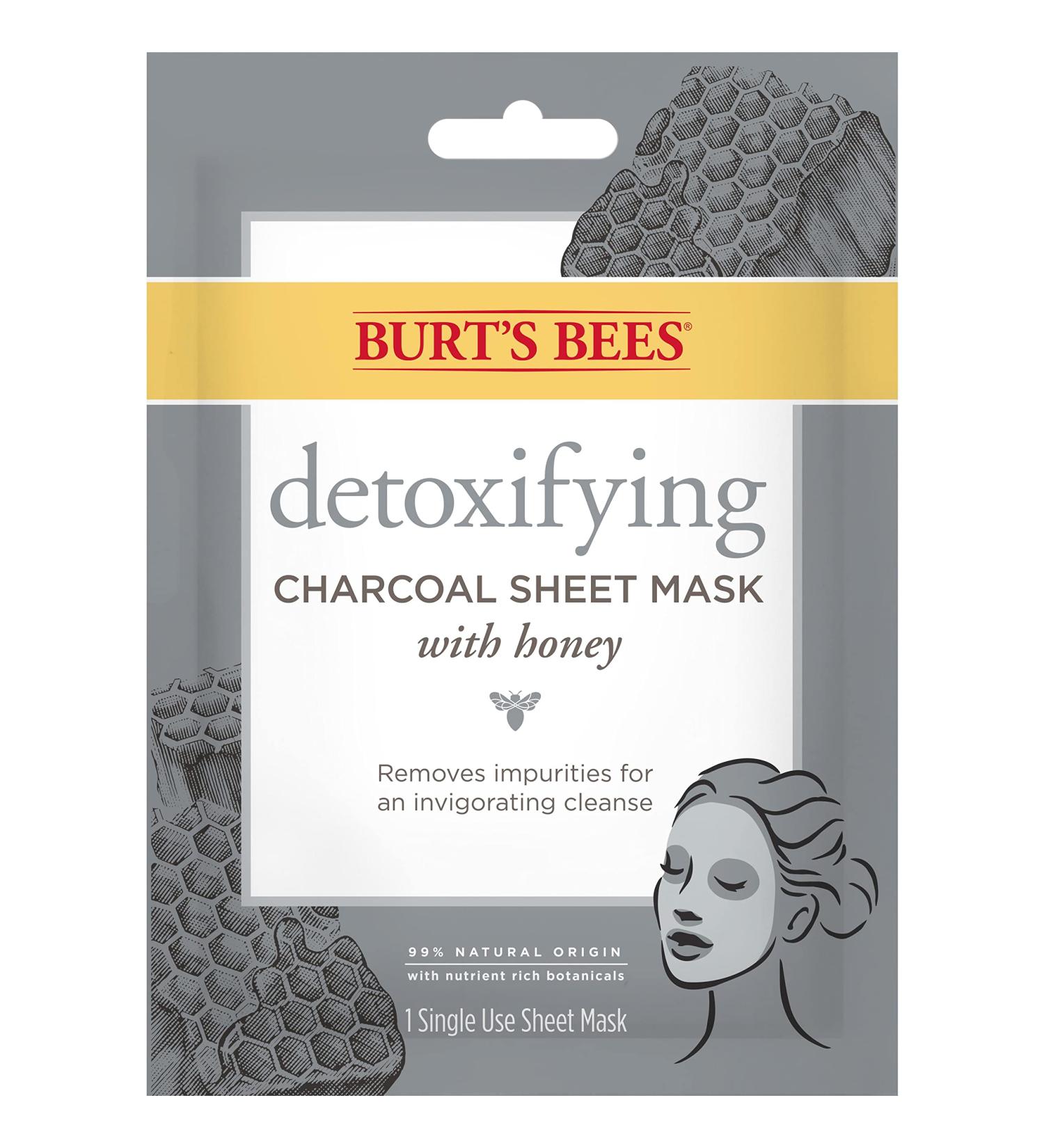 Burt's Bees Detoxifying Charcoal Face Masks - 100% Natural Skin Care (6 Single Use Packs) - Buy Online on SooperMarket.com