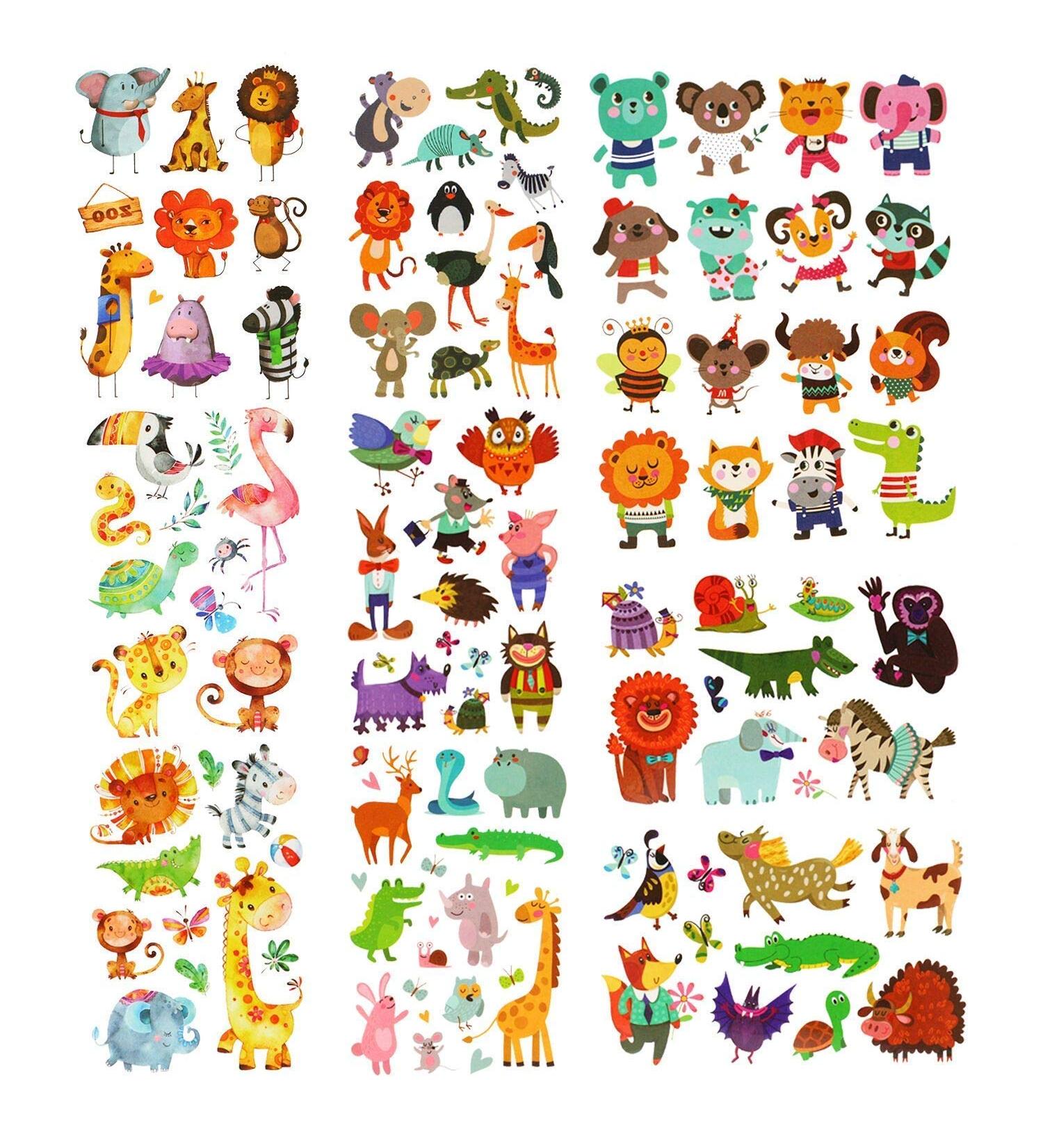 PHOGARY Animals Theme Temporary Tattoos - 200 Pieces, Waterproof Body Art for Kids - Buy Online on SooperMarket.com