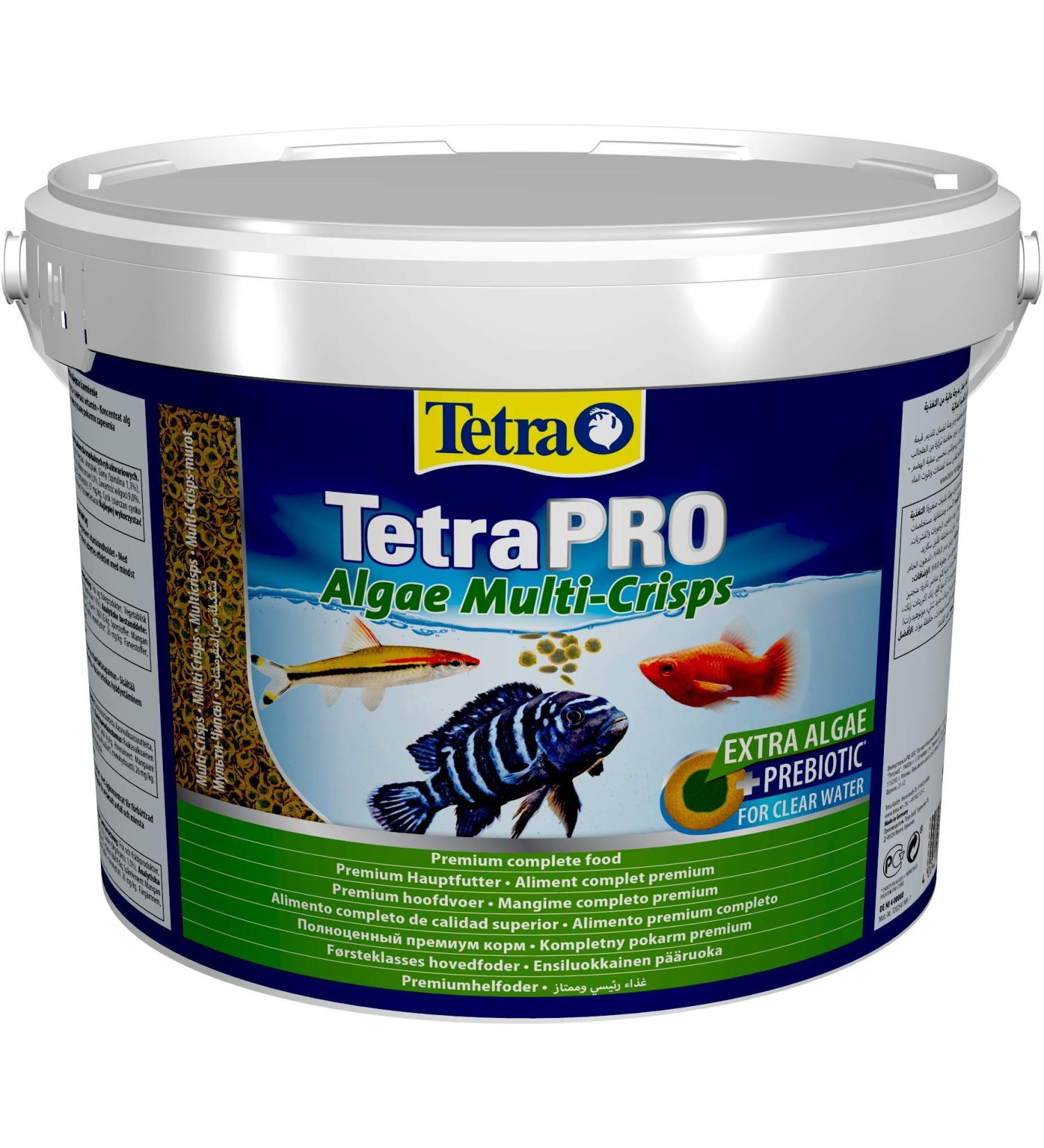 Tetra Pro Algae Multi-Crisps - Premium Algae Fish Feed | 10L Bucket for Enhanced Fish Health & Resistance - Buy Online on SooperMarket.com
