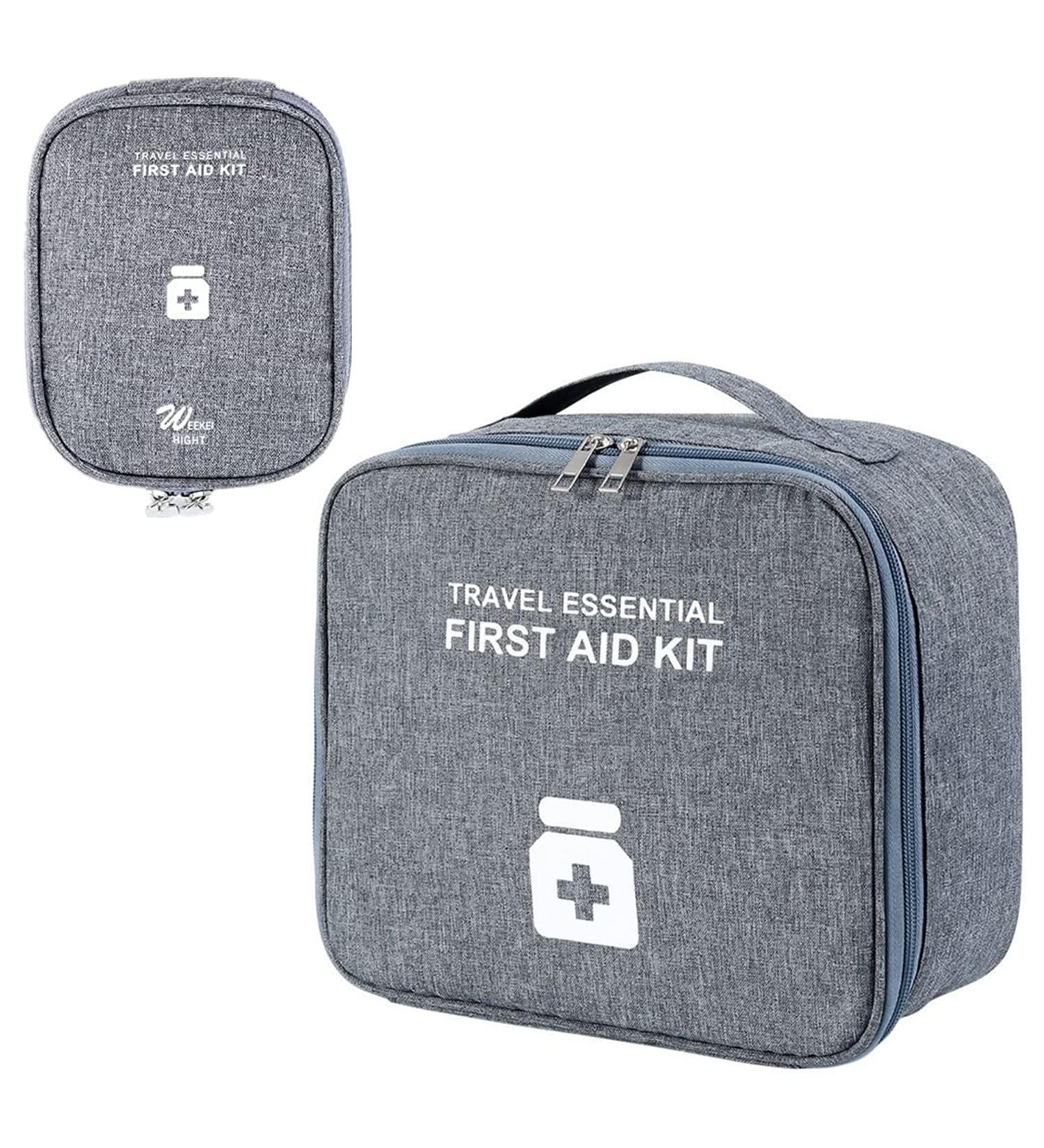 Zimohe 2PCs Waterproof Medicine Storage Bag - Large Capacity Empty Pill Organizer for Home Auto Office Camping & Travel - Gray - Buy Online on SooperMarket.com