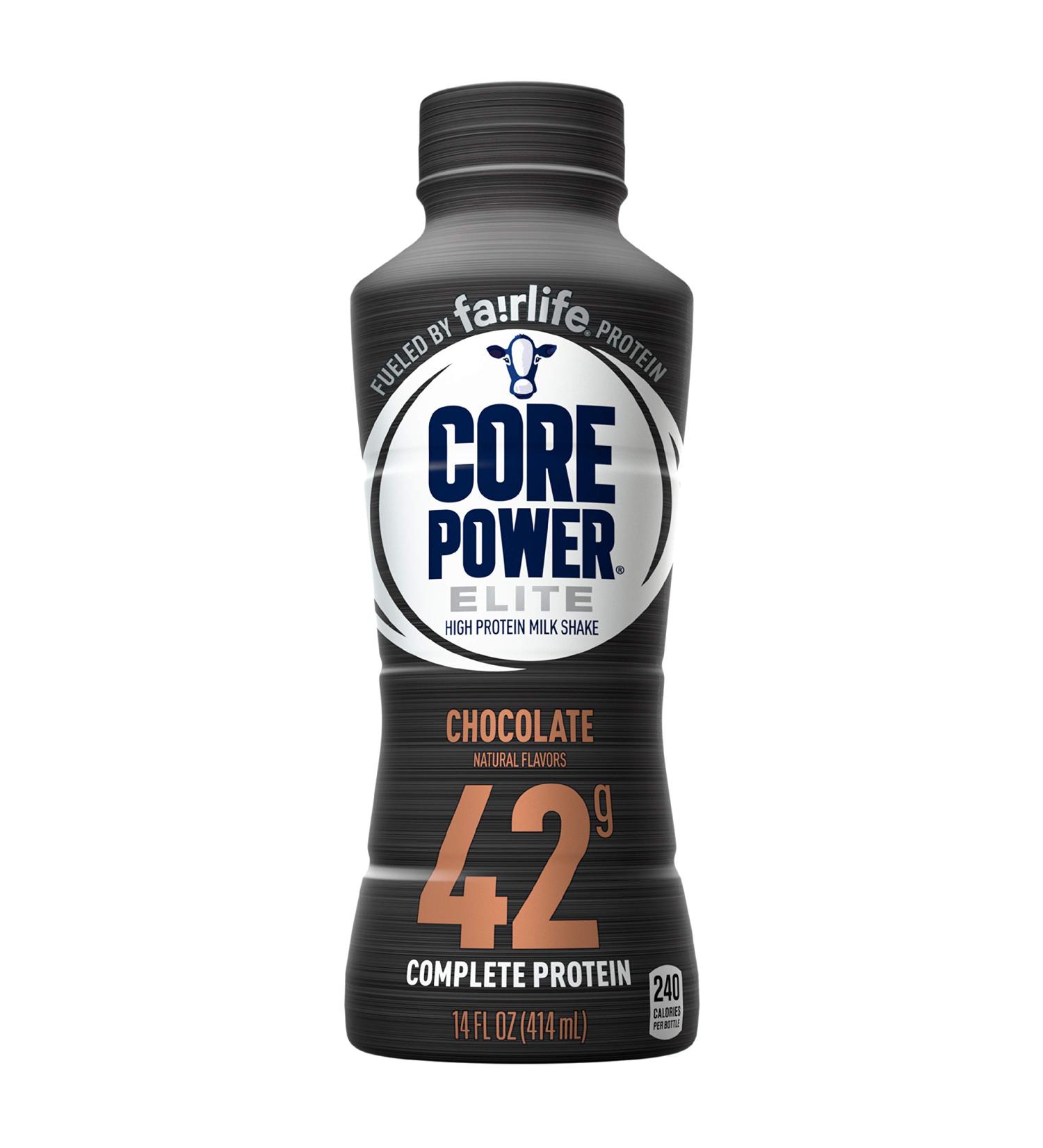 Core Power by fairlife Elite High Protein Milk Shake 42g 14 fl oz Bottles, Pack of 12 - Chocolate Flavor - Buy Online on SooperMarket.com