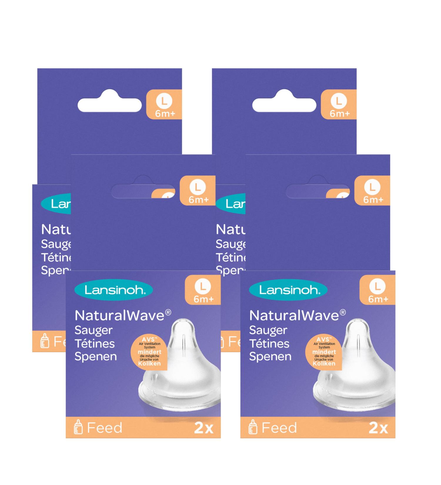 Lansinoh NaturalWave Teats Size L - Fast Milk Flow (Pack of 8) | Buy Online for International Shipping - Buy Online on SooperMarket.com