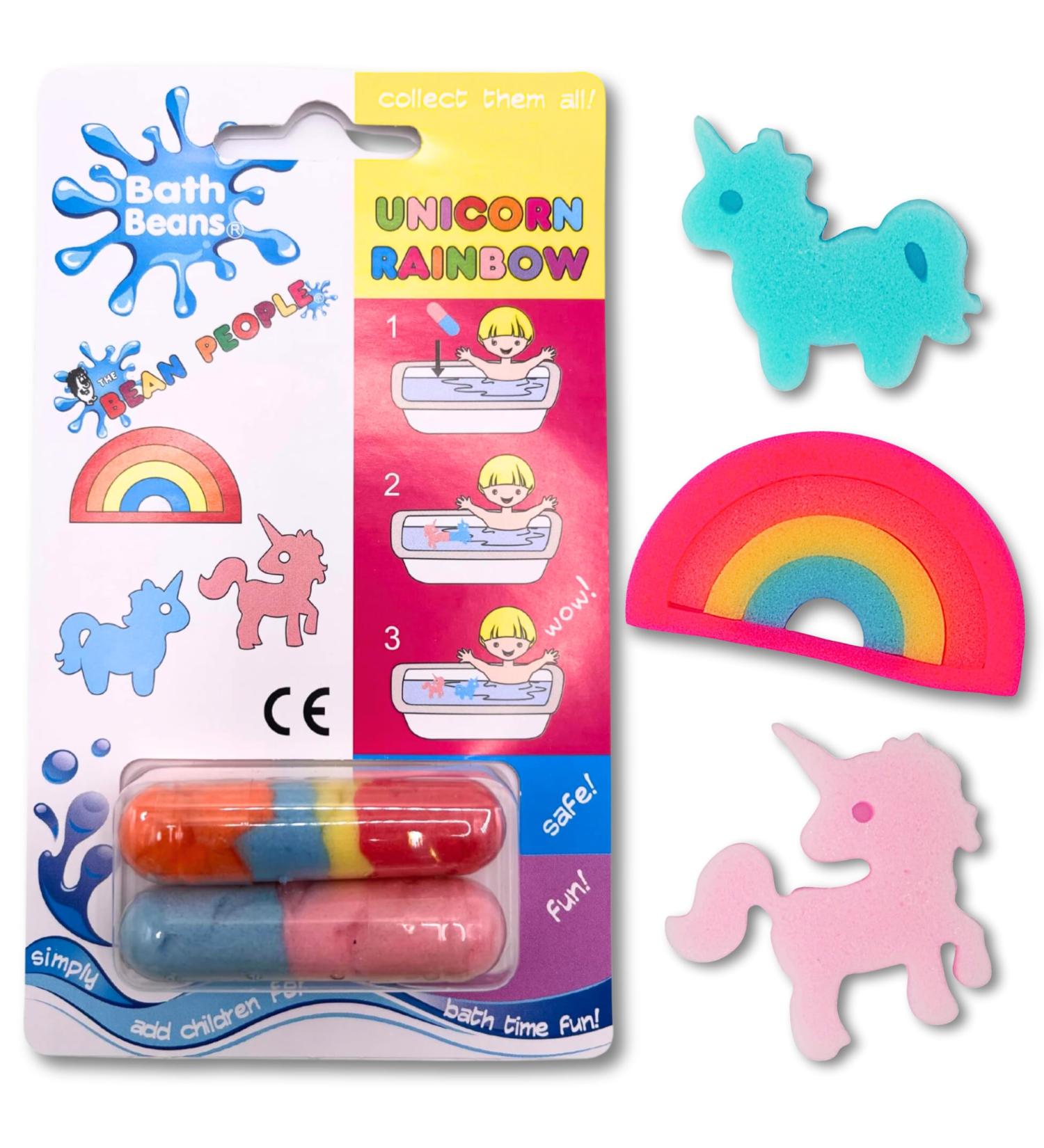 The Bean People Surprise Bath Bomb for Ages 3 and Up Bath Toy with Sponge Bath Toys Inside Adorable Water Toys Unicorn Stocking Filler Ideal Toys for 3 Year Old Boys 3 Year Old Girls Gifts Rainbow Unicorn - Buy Online on SooperMarket.com