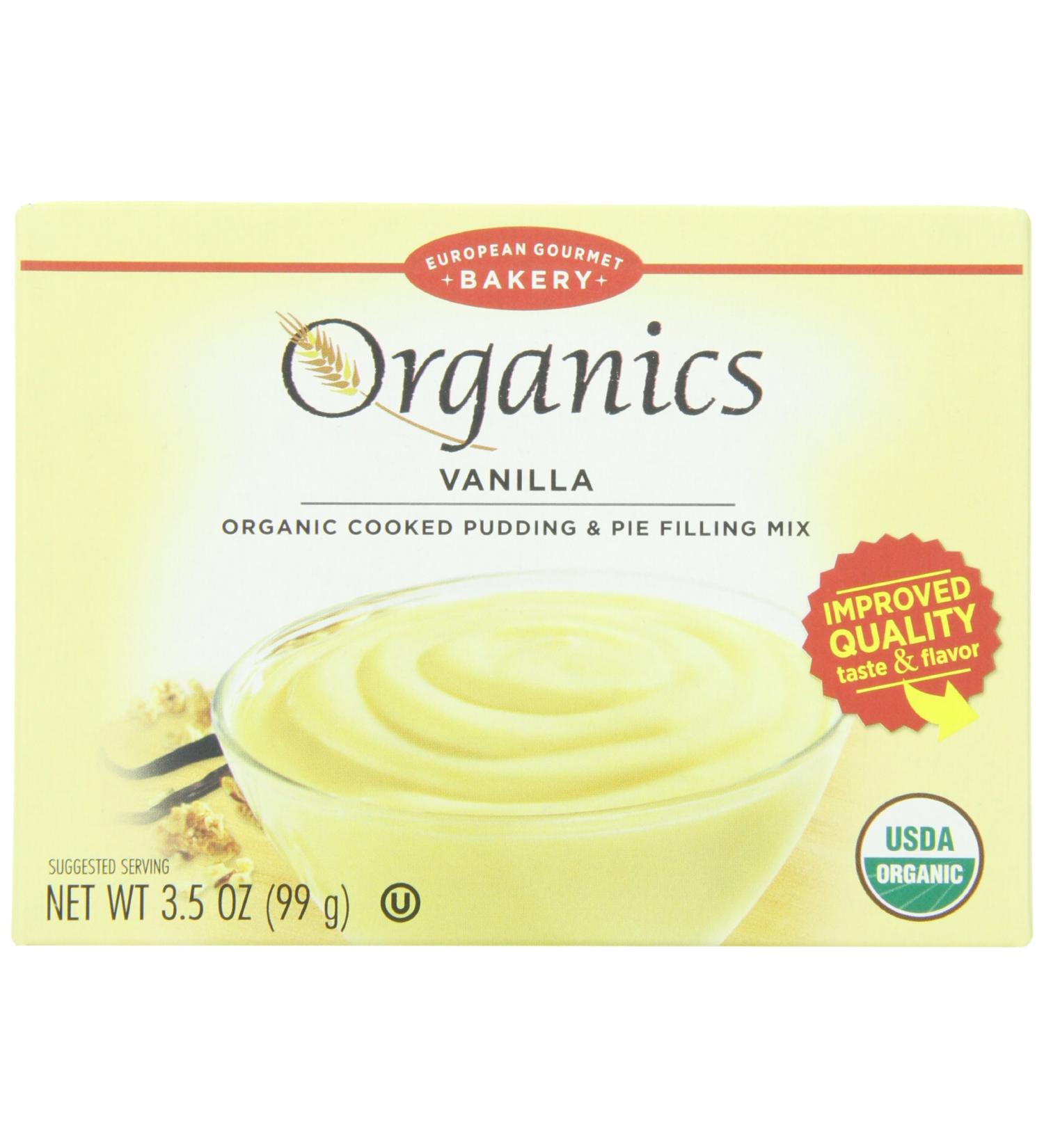European Gourmet Bakery Organic Vanilla Pudding Mix - 3.5 oz (Pack of 12) - Buy Online on SooperMarket.com