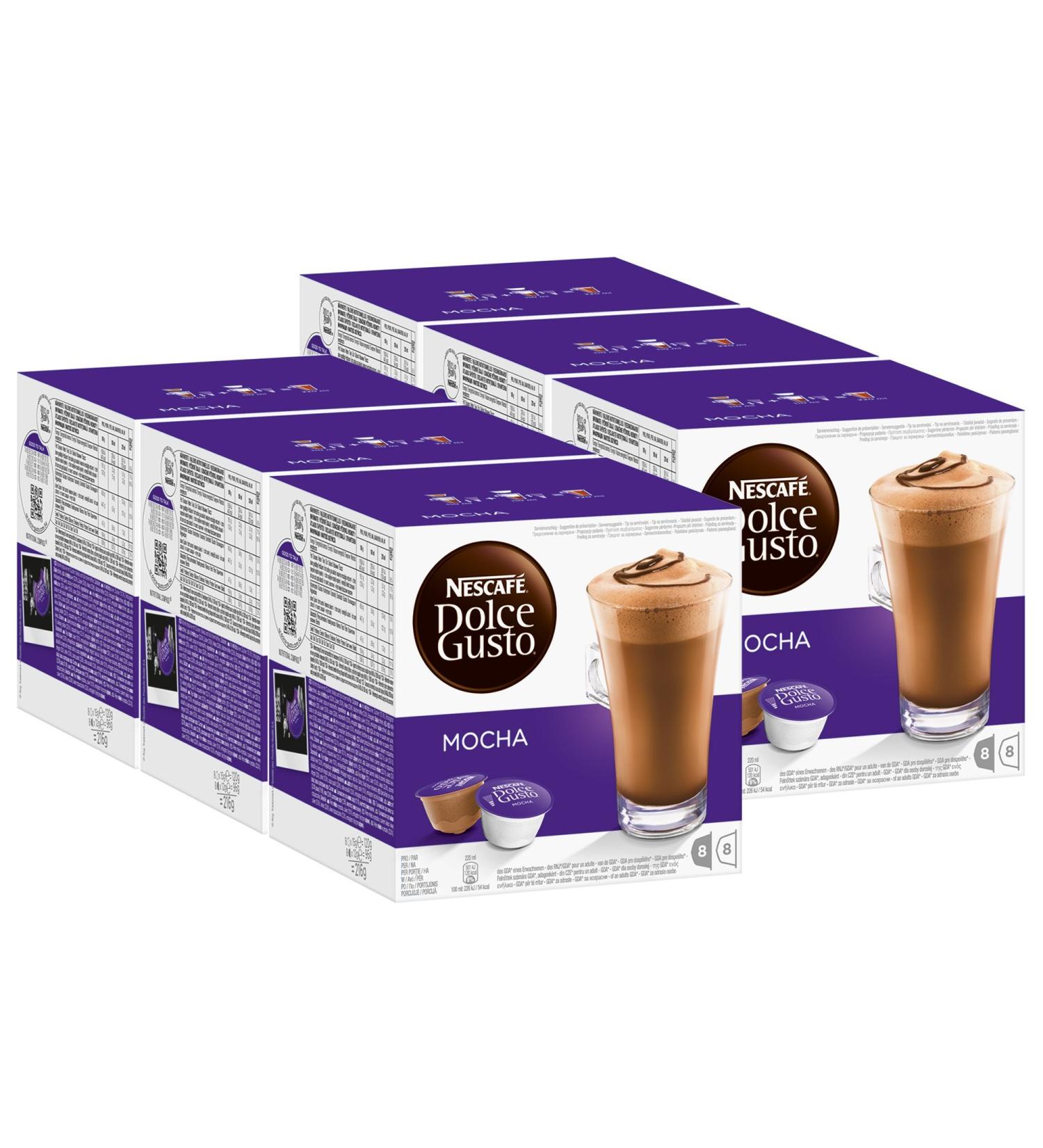 Dolce Gusto Compatible Mocha Pack of 6 6 x 16 Capsules (48 Servings) - Buy Online on SooperMarket.com