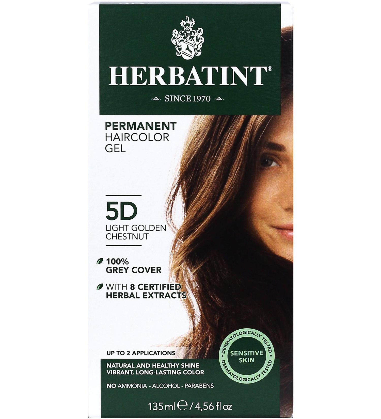 Herbatint 5D Light Golden Chestnut Permanent Herbal Hair Colour Gel | 135 mL - Shop Internationally Online - Buy Online on SooperMarket.com