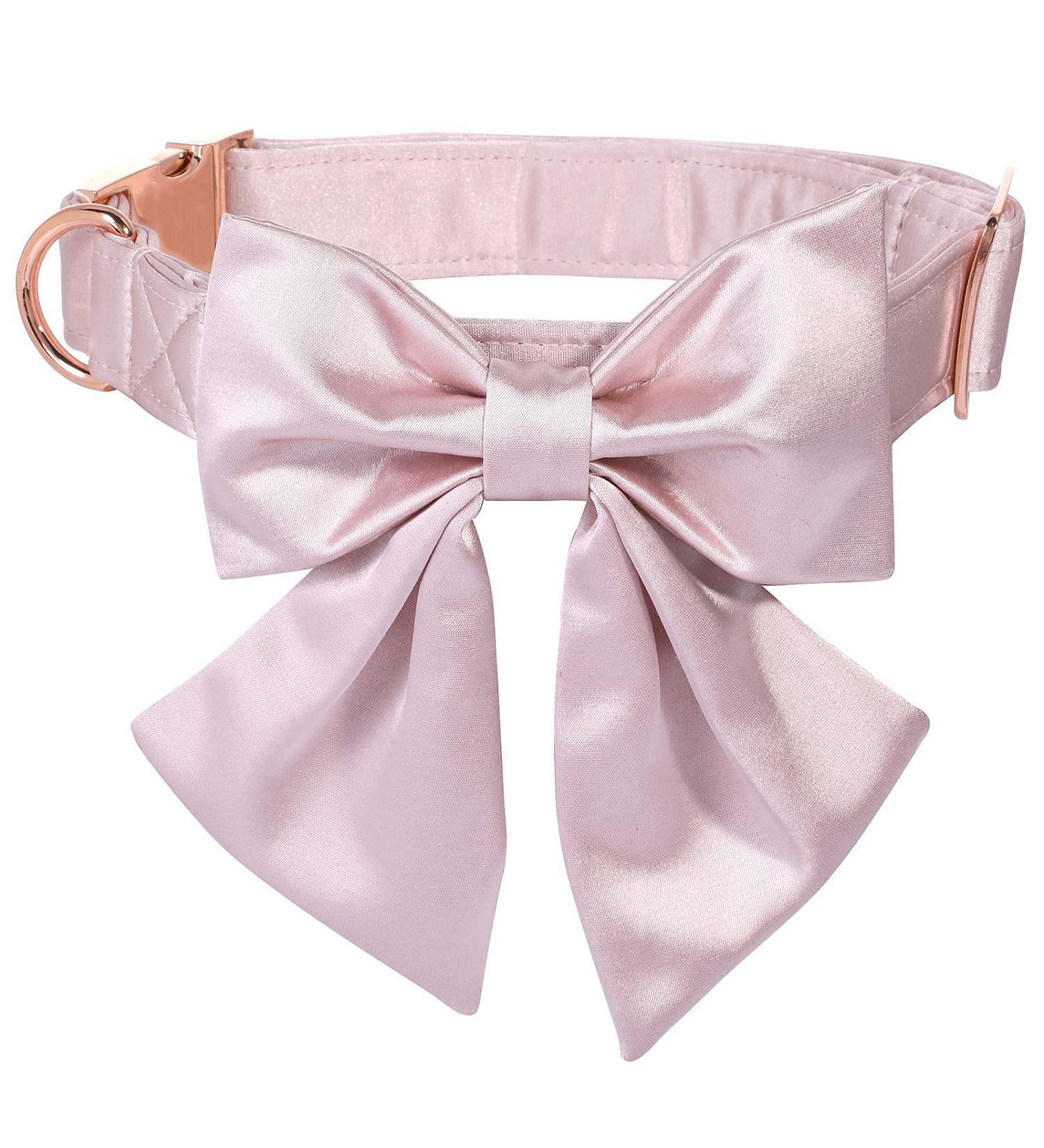 Lionet Paws Silk Dog Collar with Removable Fly - Comfortable XS Collar for Puppies & Cats Neck 20-30cm Pink - 1 Pack - Buy Online on SooperMarket.com