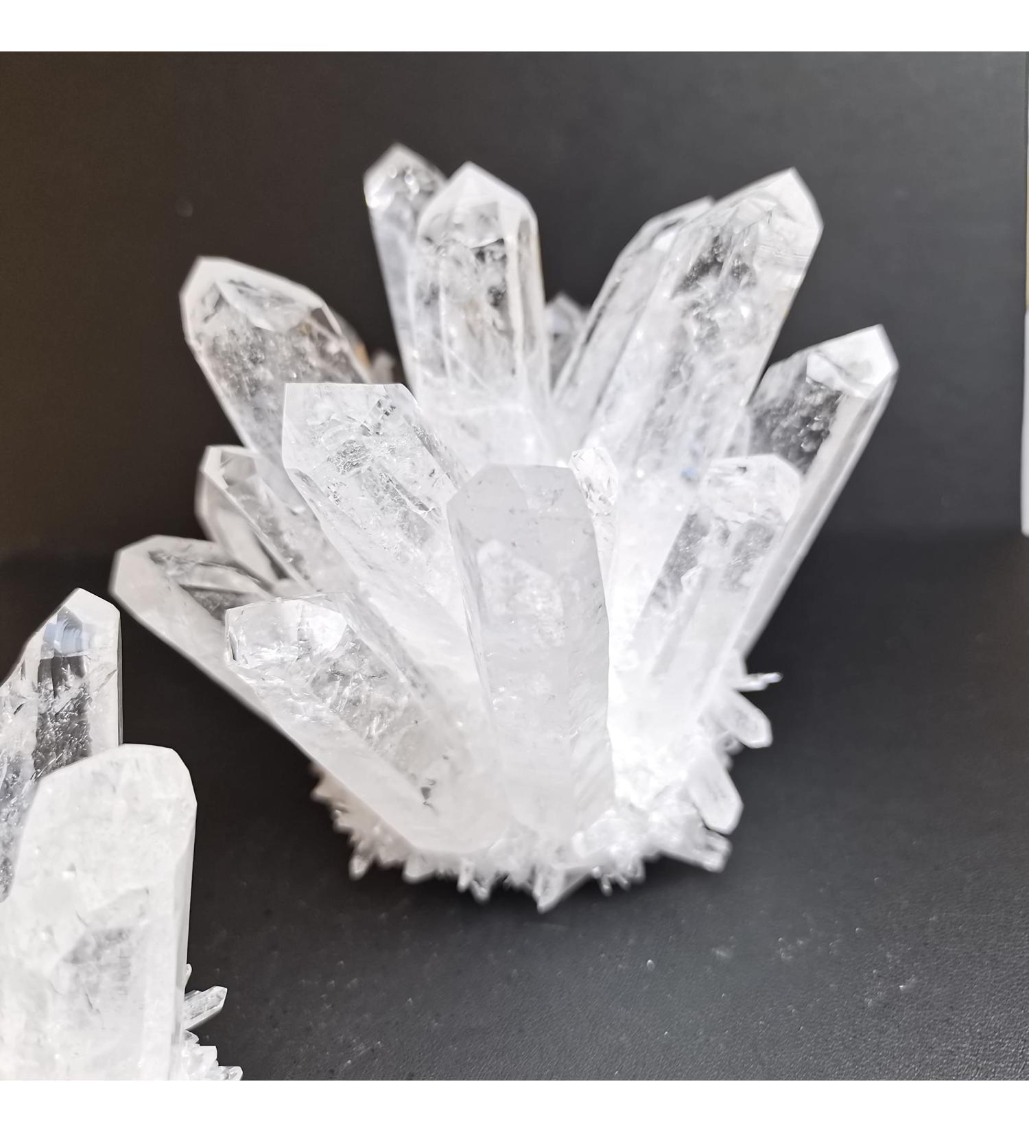 Crystal Healing Meditation Decoration Natural Clear Quartz Crystal Cluster Minerals for Meditation Positive Healing Chakra Reiki Stone Home Furnishing Decoration Home Decoration (Size : 400-500g) - Buy Online on SooperMarket.com
