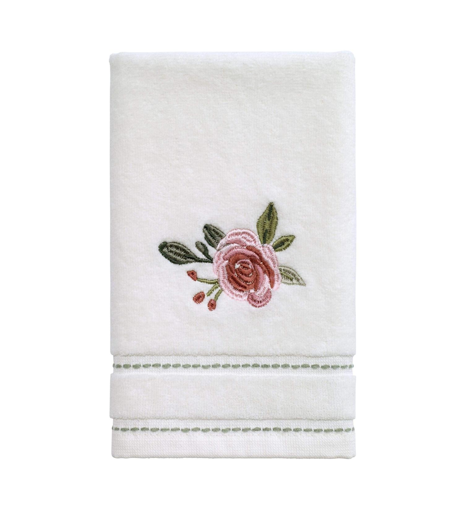 Avanti Linens Spring Garden Collection Ivory Fingertip Towel - Soft & Absorbent Cotton - Buy Online on SooperMarket.com
