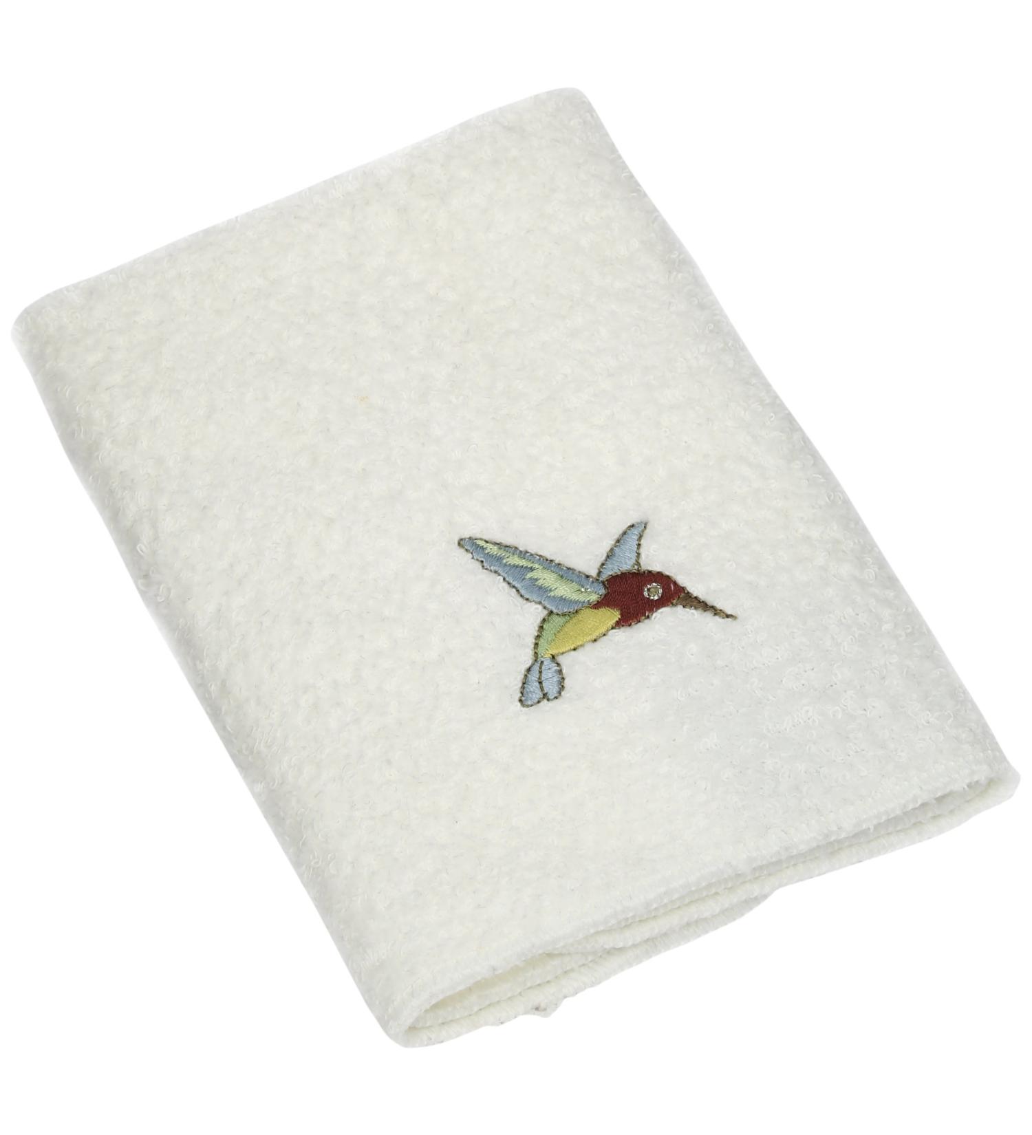 Avanti Linens Colibri Wash Cloth  White Washcloth