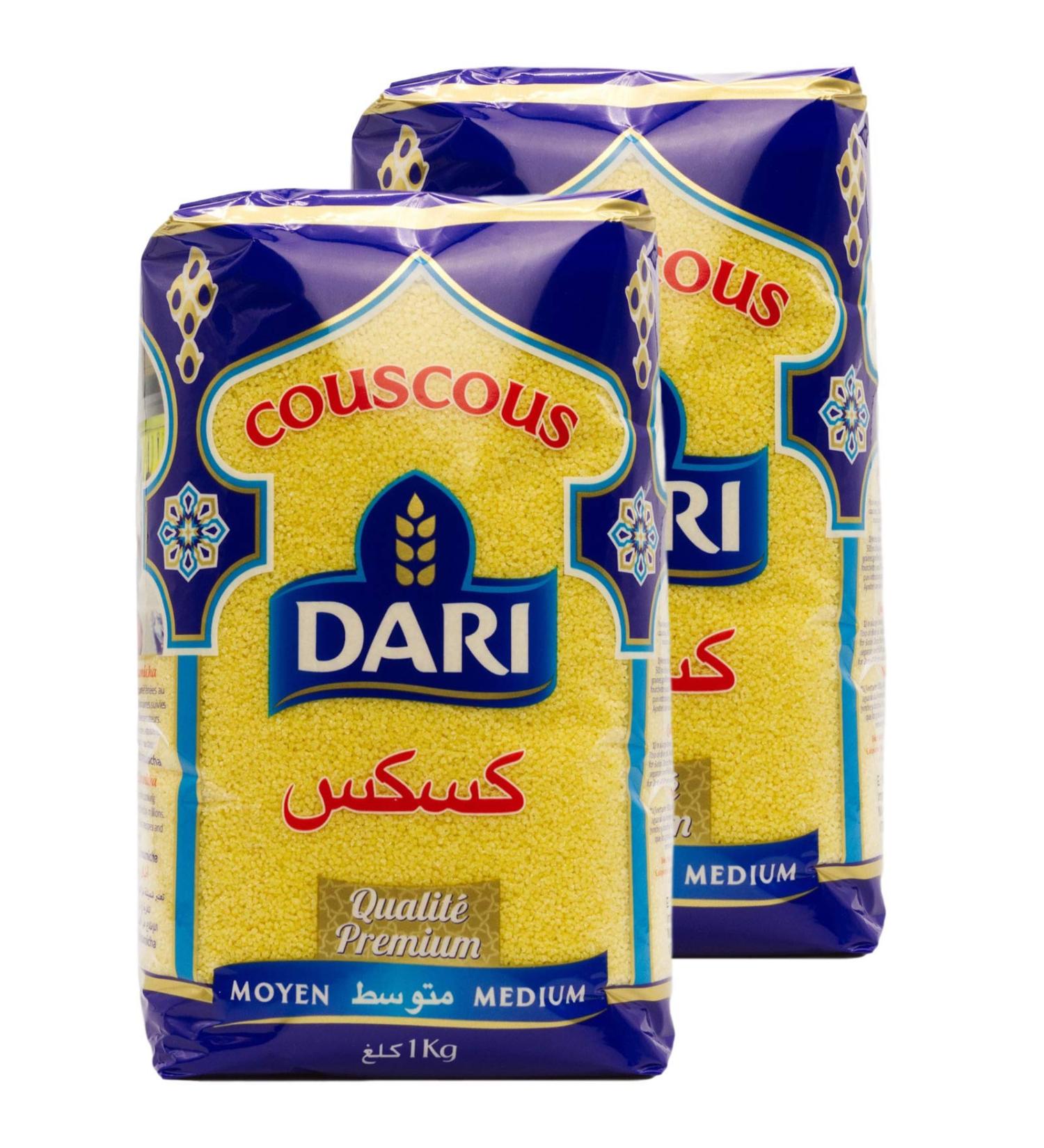 Buy Dari Couscous Medium - Authentic Moroccan Couscous (2 x 1 kg) - International Shipping Available - Buy Online on SooperMarket.com