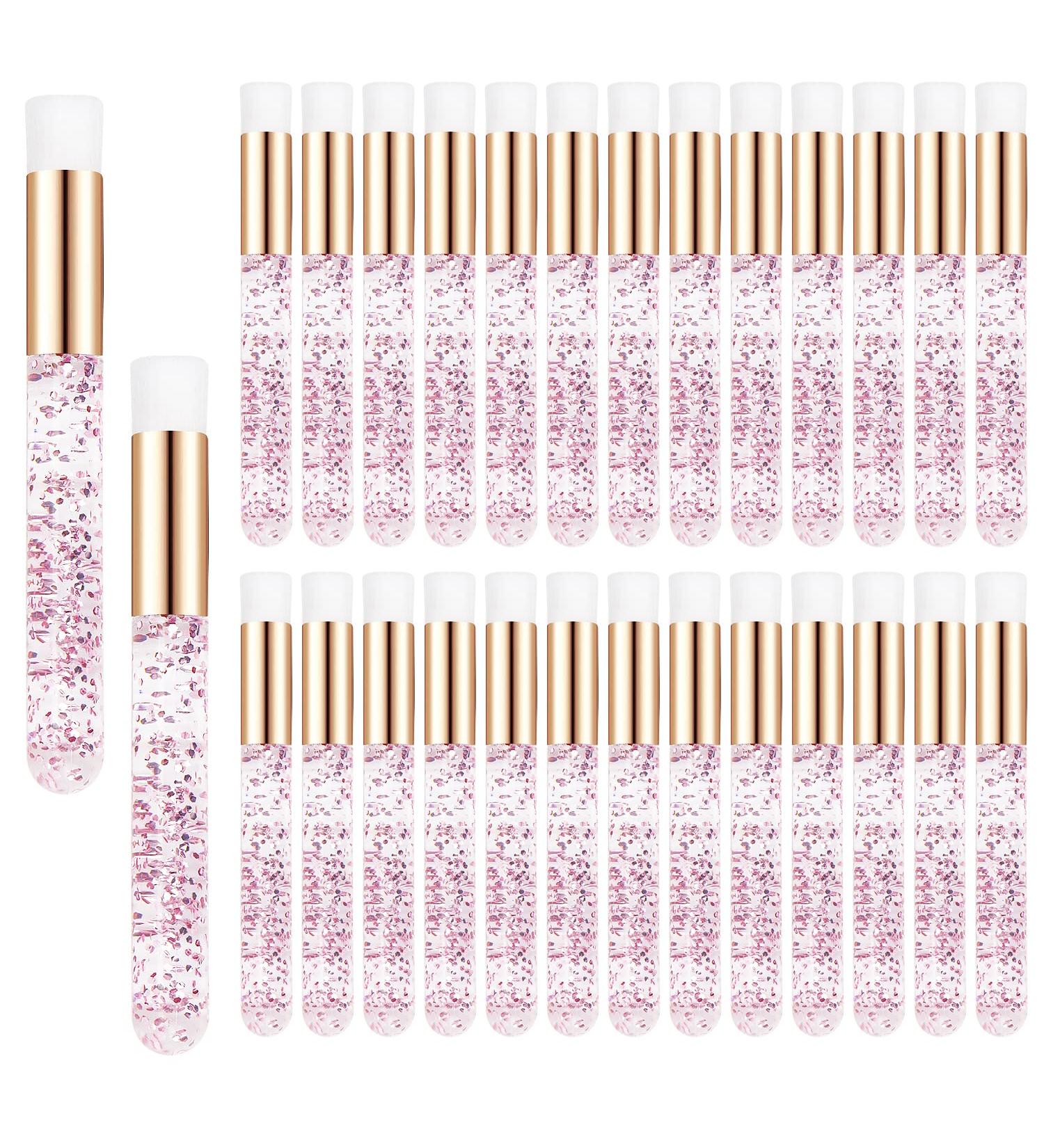 Crystal Lash Shampoo Brushes - 30pcs Purple | Eyelash Extension Cleaning Brush for Deep Cleansing and Nose Pore | Soft Makeup Brush - Buy Online on SooperMarket.com