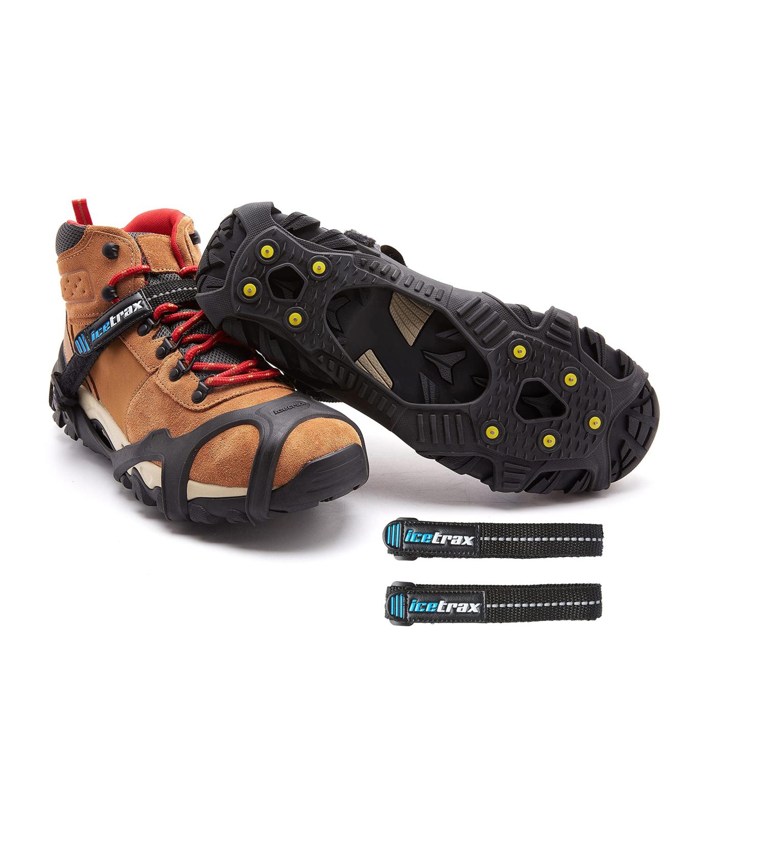 Ice Cleats Combo Pack - ICETRAX V3 Tungsten Crampons with Straps - Non-Slip Shoe Grippers for Snow and Ice - L/XL Size - Buy Online on SooperMarket.com