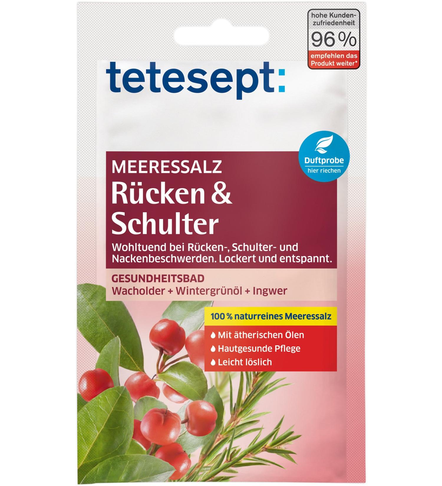 Tetesept Sea Salt for Back and Shoulder Relief 80g | Soothing Bath Salts for Relaxation - Buy Online on SooperMarket.com