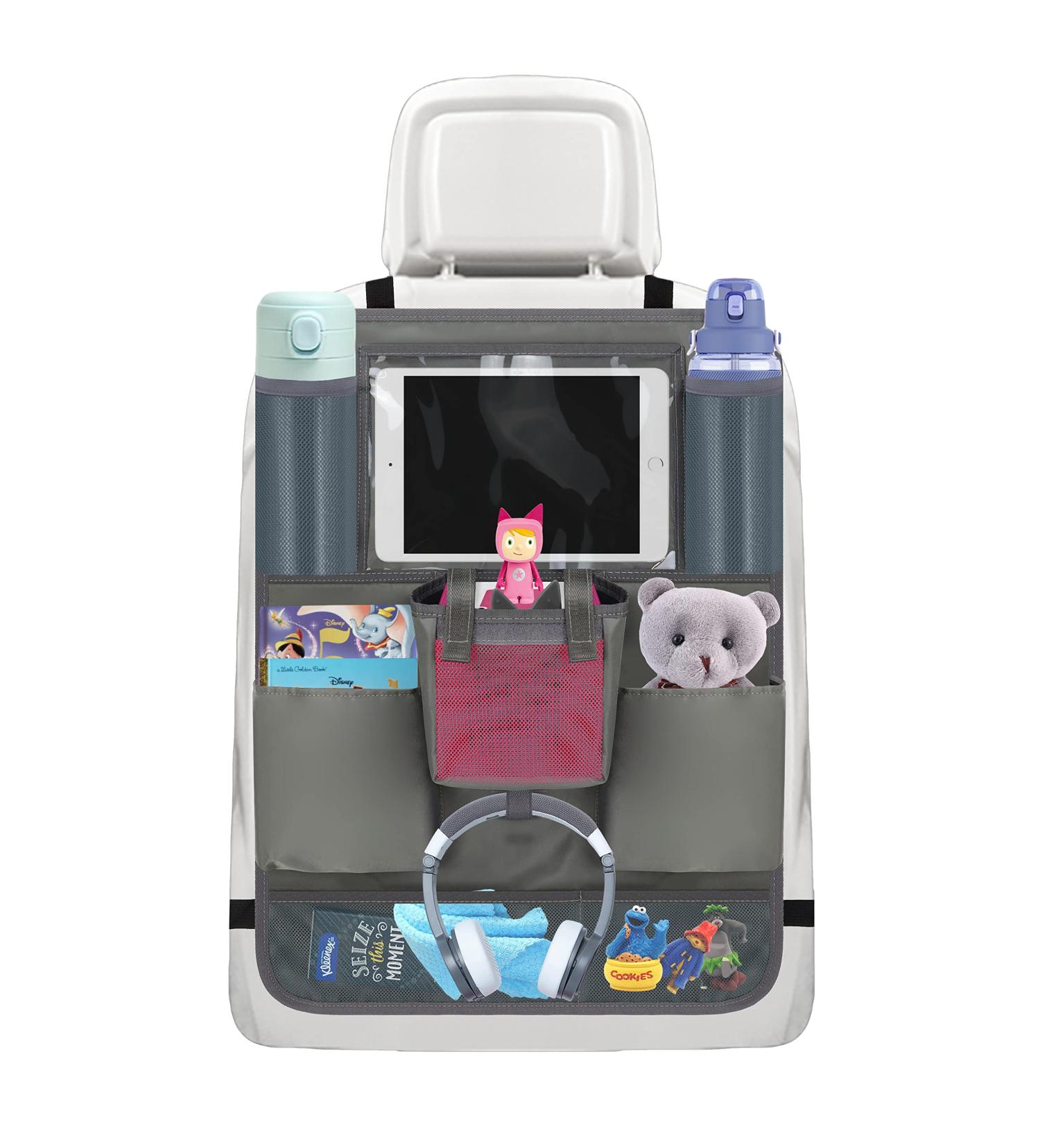 Annmore Car Organizer with Toniebox Holder and iPad Bag - Seat Back Cover and Organiser for Tonies Characters - Grey - 1 Piece - Buy Online on SooperMarket.com