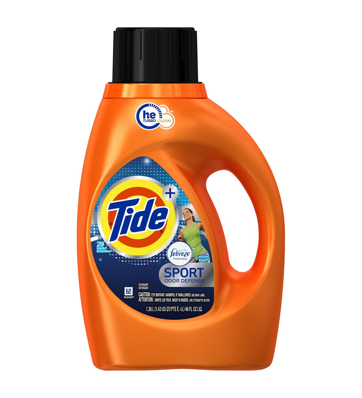 Tide Plus Febreze Freshness Sport Liquid Laundry Detergent 46 oz - High Efficiency Active Fresh - Buy Online & Ship Worldwide - Buy Online on SooperMarket.com