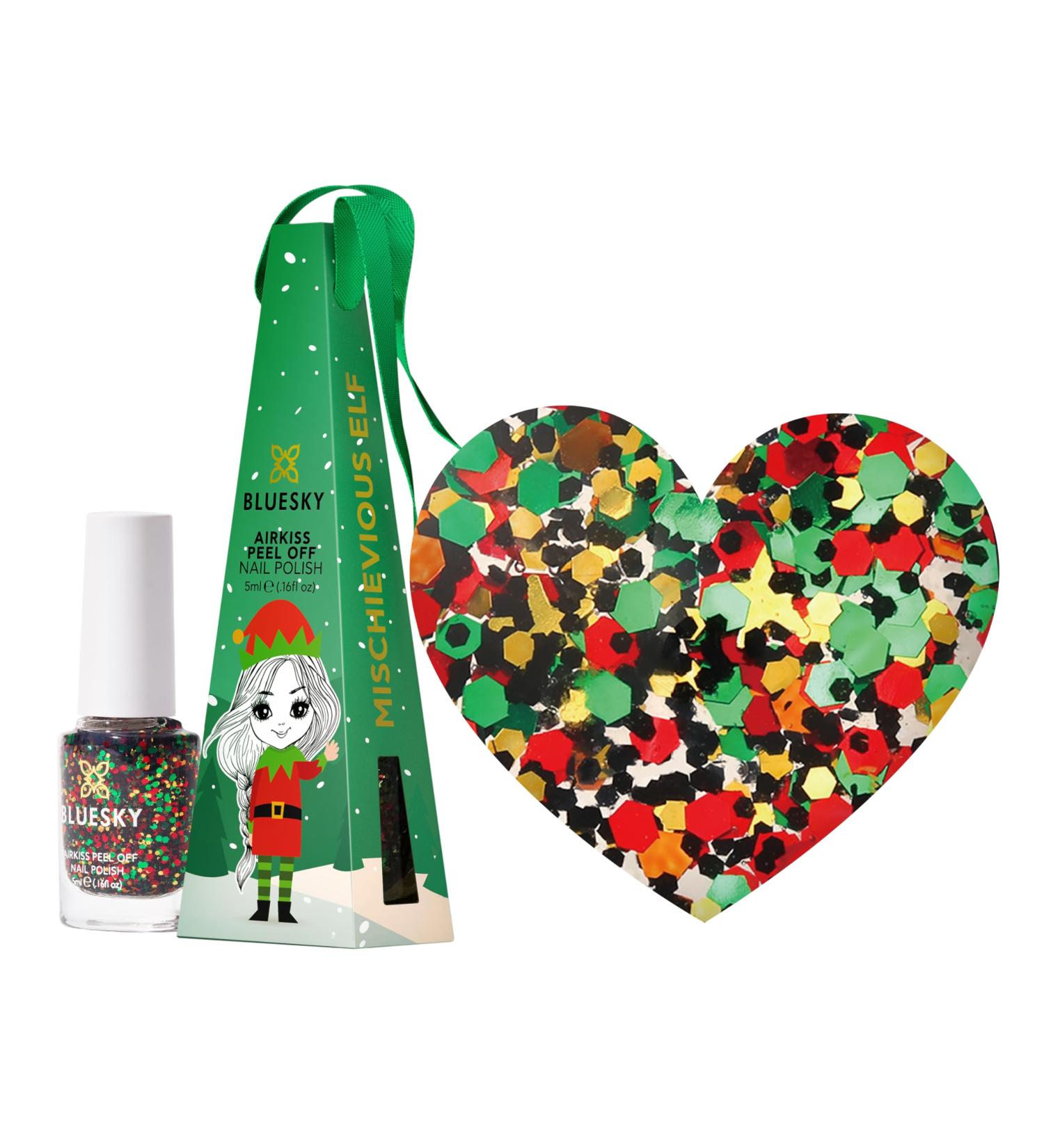 Bluesky Christmas Kids Nail Varnish Bauble - Mischievous Elf Green Glitter | Non-Toxic Water-Based Nail Polish for Kids 5ml - Buy Online on SooperMarket.com