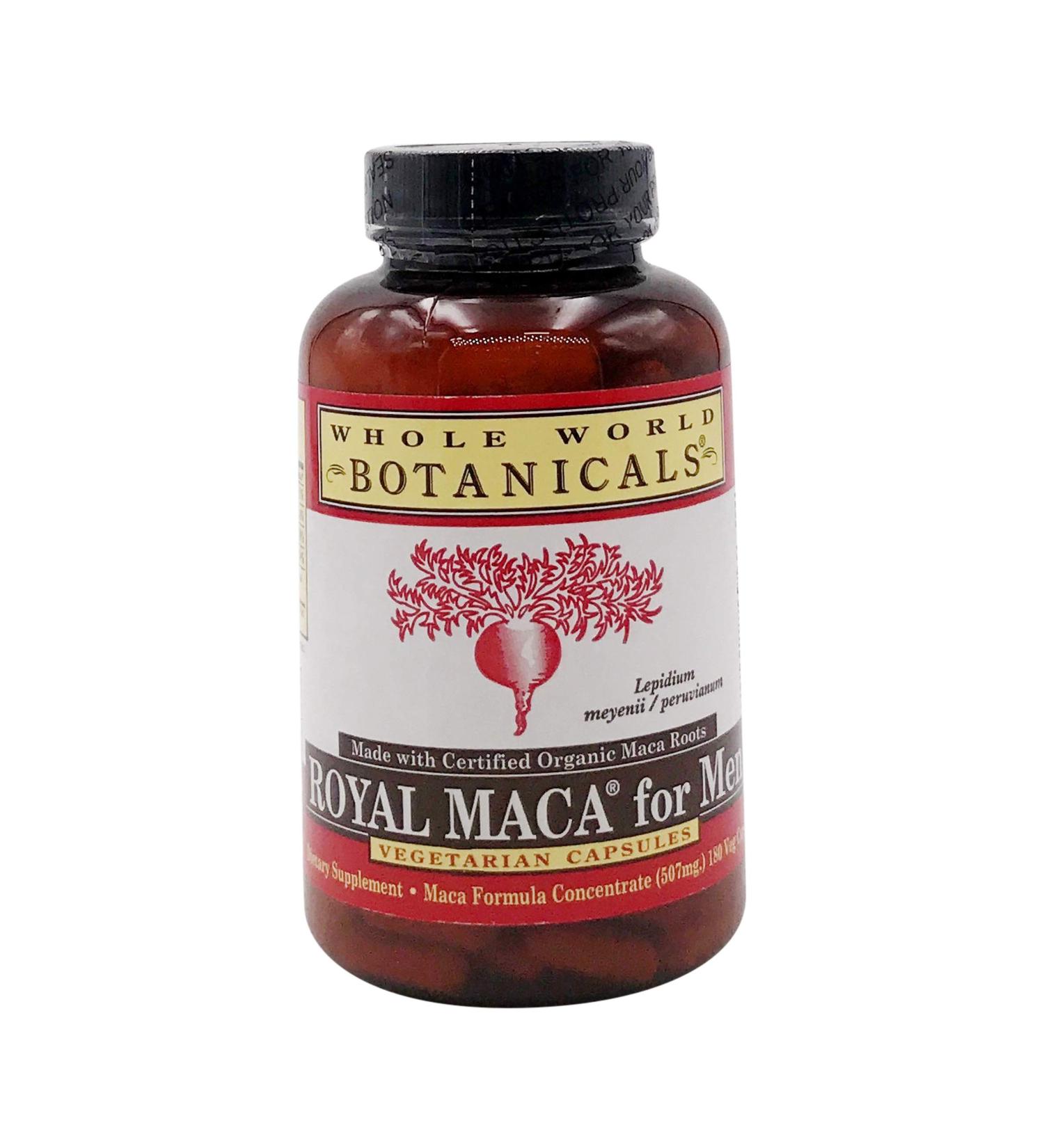 Royal Maca for Men - Gelatinized 500mg - 180 Vegetarian Capsules | Whole World Botanicals - Buy Online on SooperMarket.com