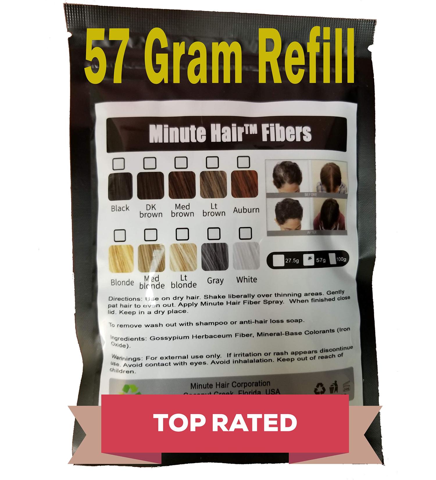 Hair Building Fibers Dark Brown 57g - Hair Loss Concealer Refill for Toppik & Xfusion - Buy Online on SooperMarket.com