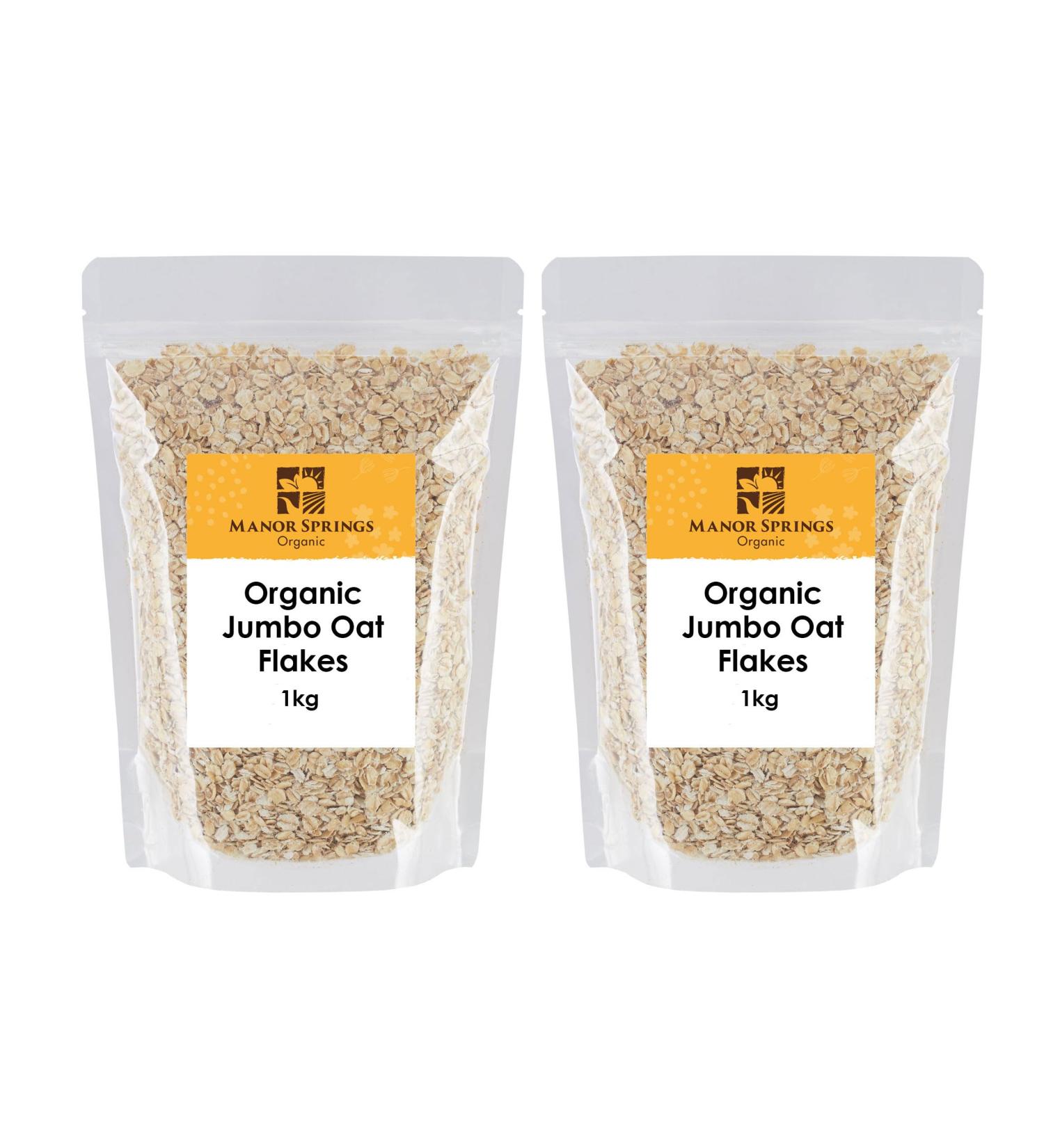 Organic Jumbo Oat Flakes 2kg by Manor Springs Organic - Buy Online on SooperMarket.com