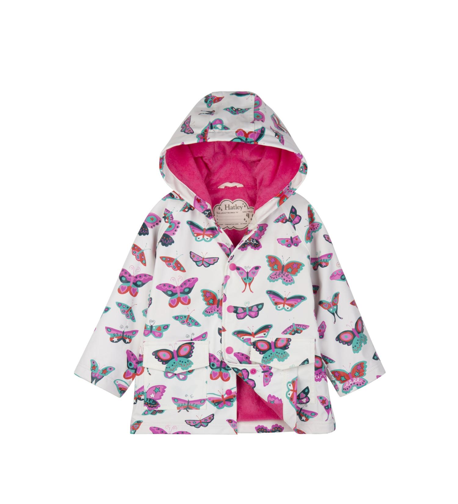 Hatley Girls' Groovy Butterflies Raincoat - Size 10 Years | Waterproof Kids Rain Jacket - Buy Online on SooperMarket.com