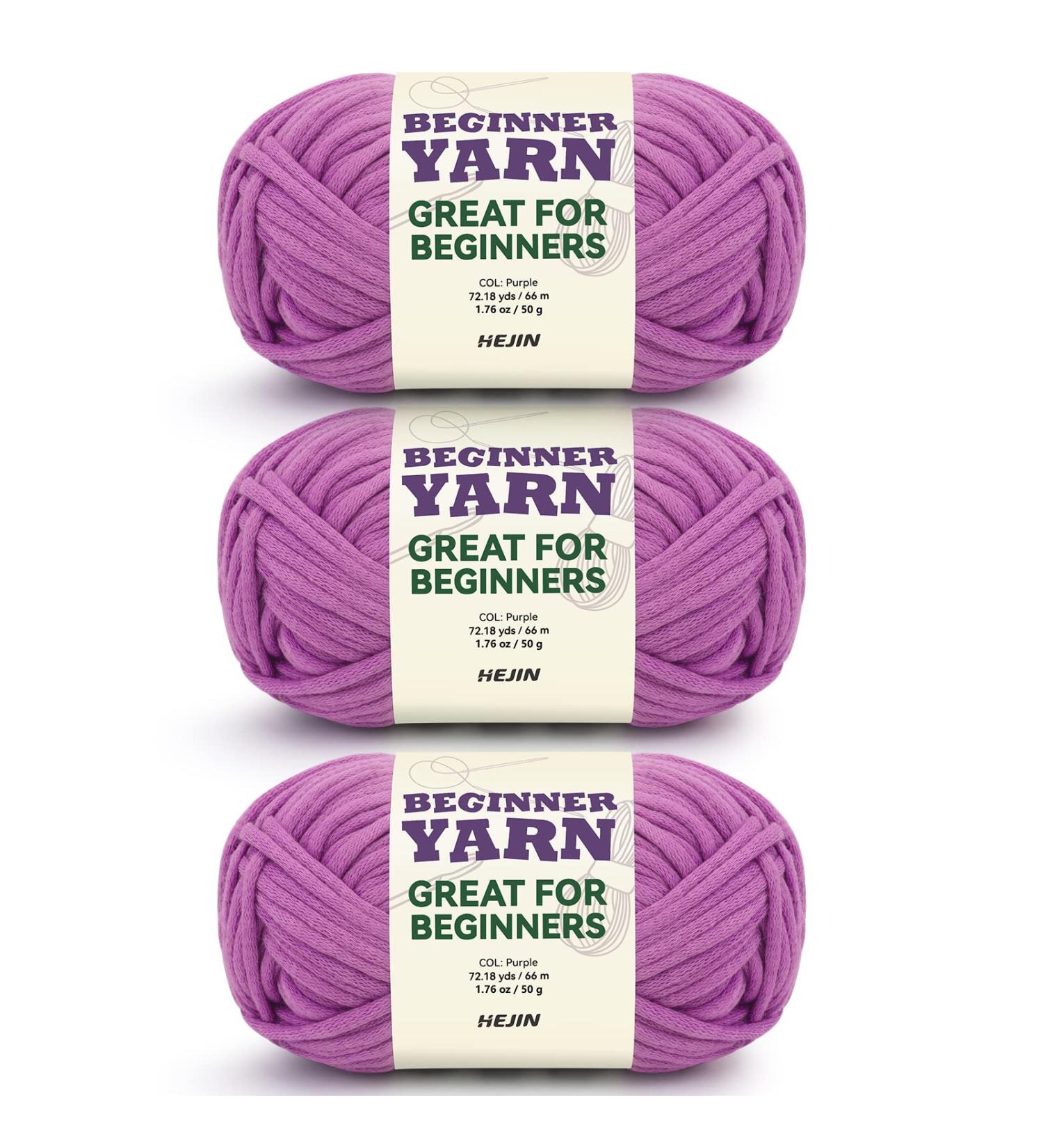 Lavender Bliss Crochet and Knitting Yarn Set - 3x50g Cotton-Nylon Blend, Worsted Weight, Beginner-Friendly Yarn for Easy Stitching - 3 PACK - Buy Online on SooperMarket.com