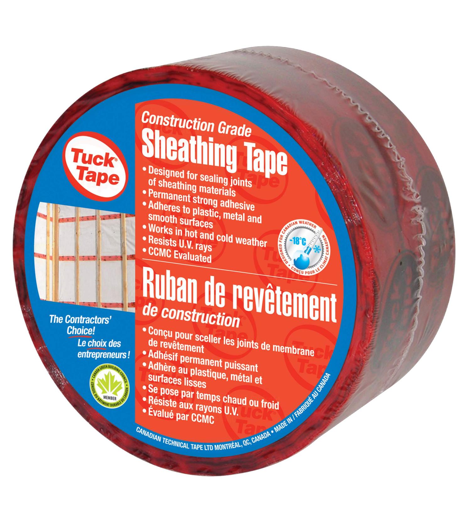 Tuck Tape Construction Sheathing Tape  Epoxy Resin Tape  2.4 in x 180 ft (Red) - Buy Online on SooperMarket.com